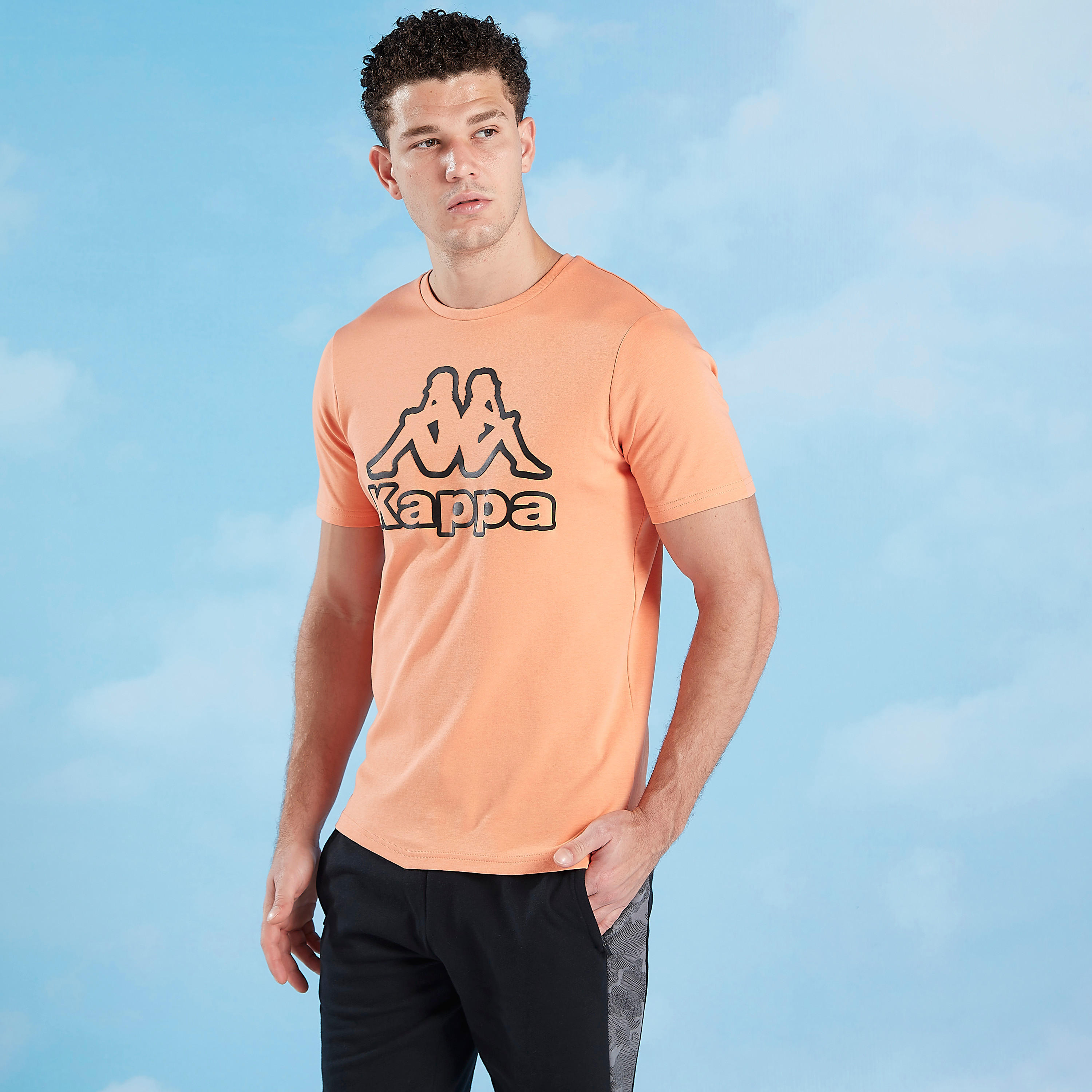 Kappa Printed T-shirt with Crew Neck and Short Sleeves-men-clothing-sportswearandactivewear-tshirtsandpolos-image-1
