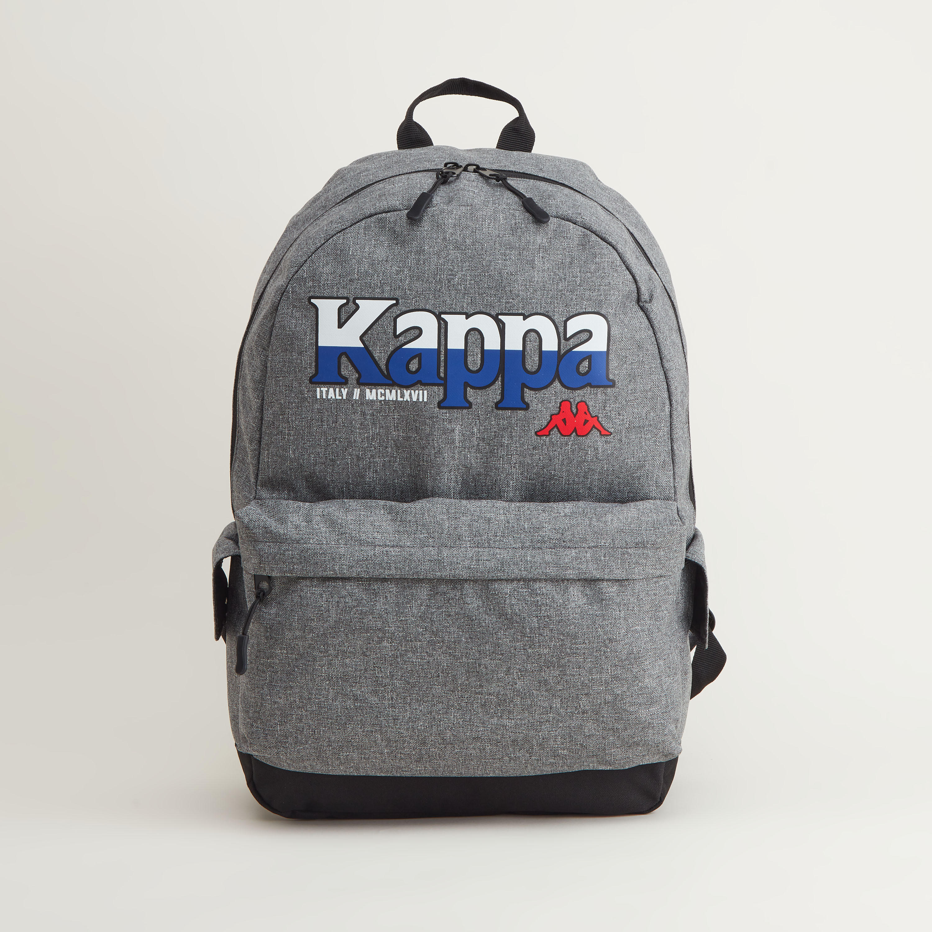 Kappa Printed Backpack with Adjustable Straps and Zip Closure-men-bags-image-1