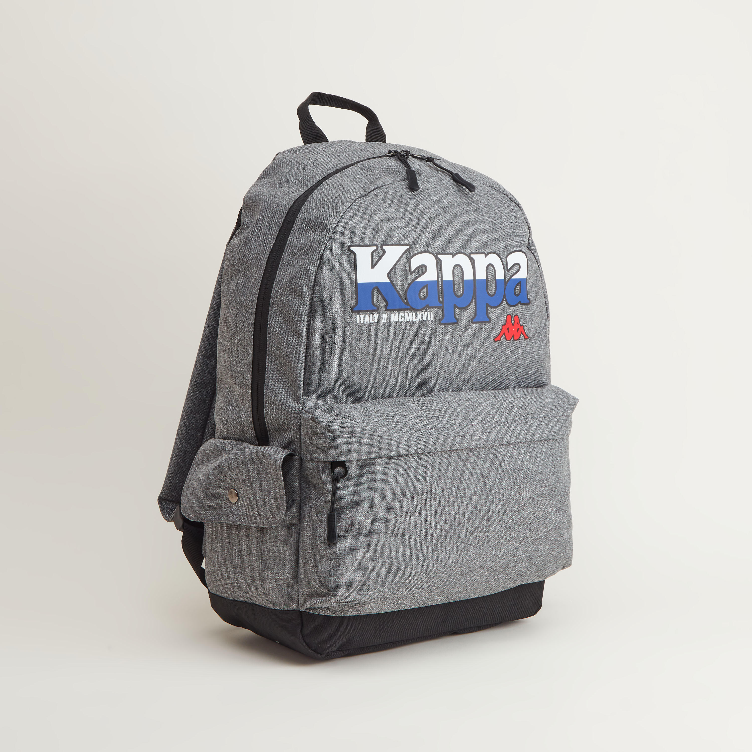 Kappa Printed Backpack with Adjustable Straps and Zip Closure-men-bags-image-2