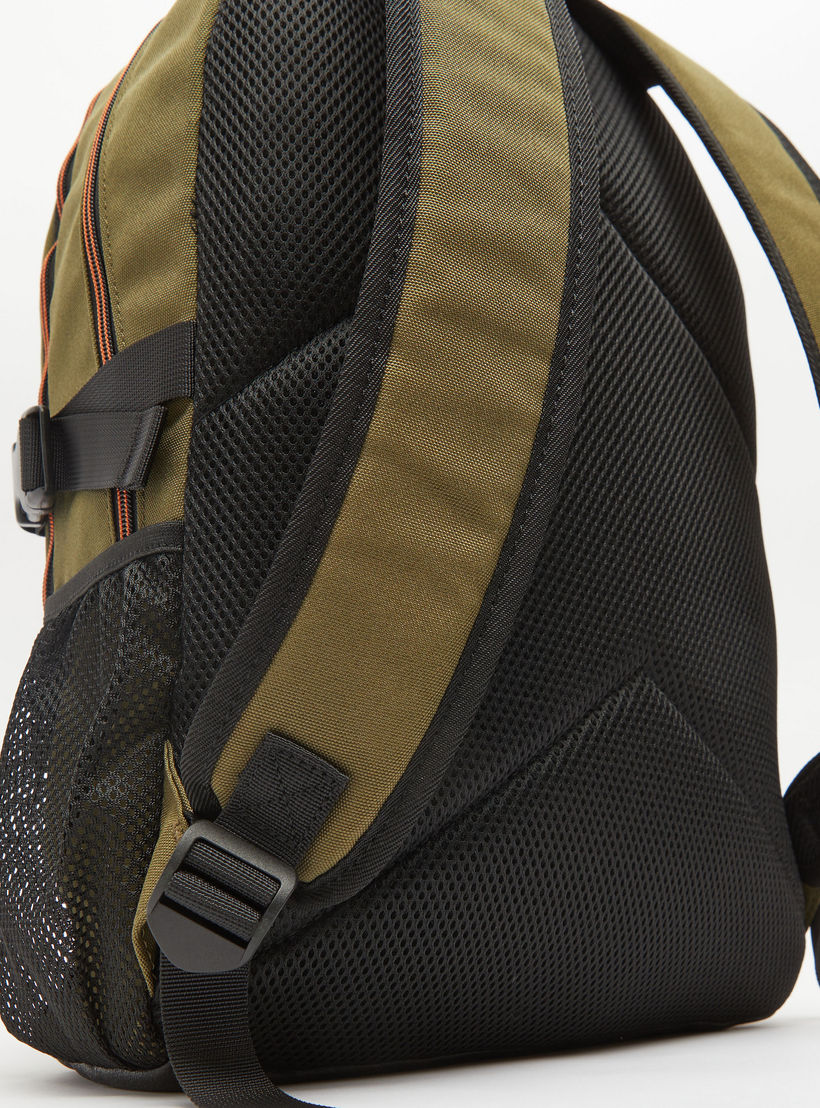 Kappa Printed Backpack with Adjustable Straps and Zip Closure-men-bags-image-3