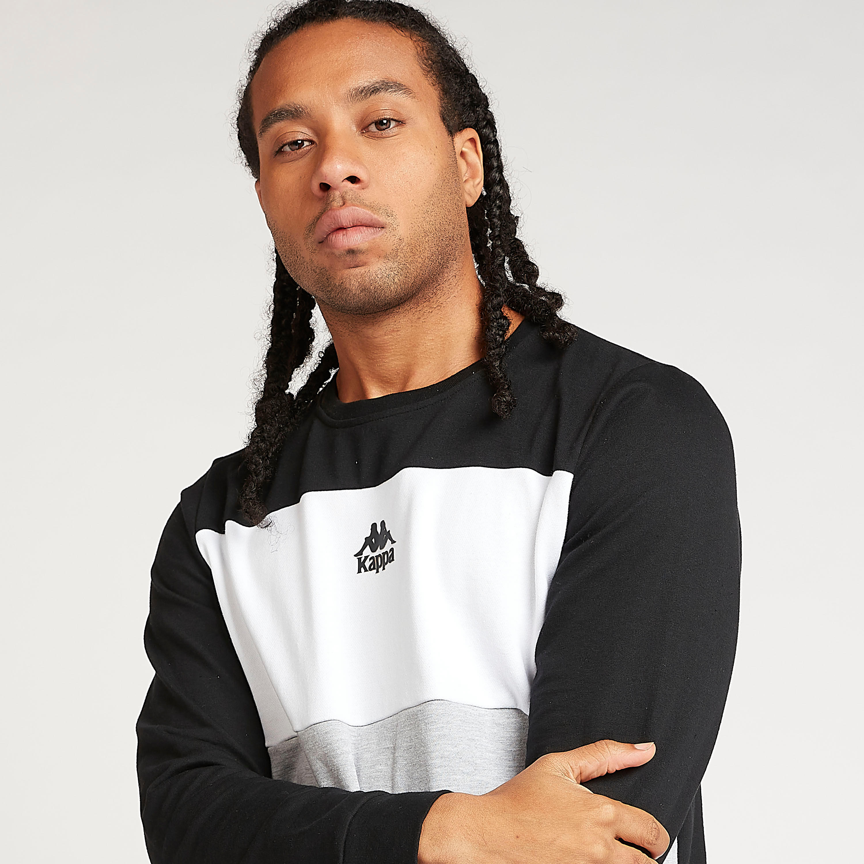 Sustainable Kappa Round Neck Sweatshirt with Long Sleeves-men-winterwear-hoodiesandsweatshirts-image-1