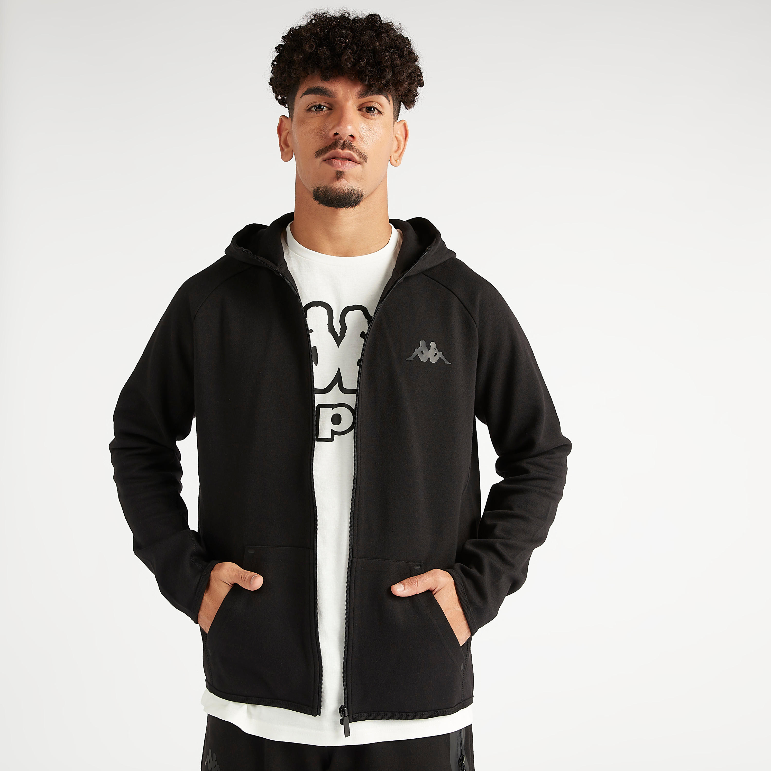 جاكيت مستدام سادة بياقة بقبّعة وسحّاب إغلاق من كابا-men-clothing-jacketsandblazers-jackets-image-5