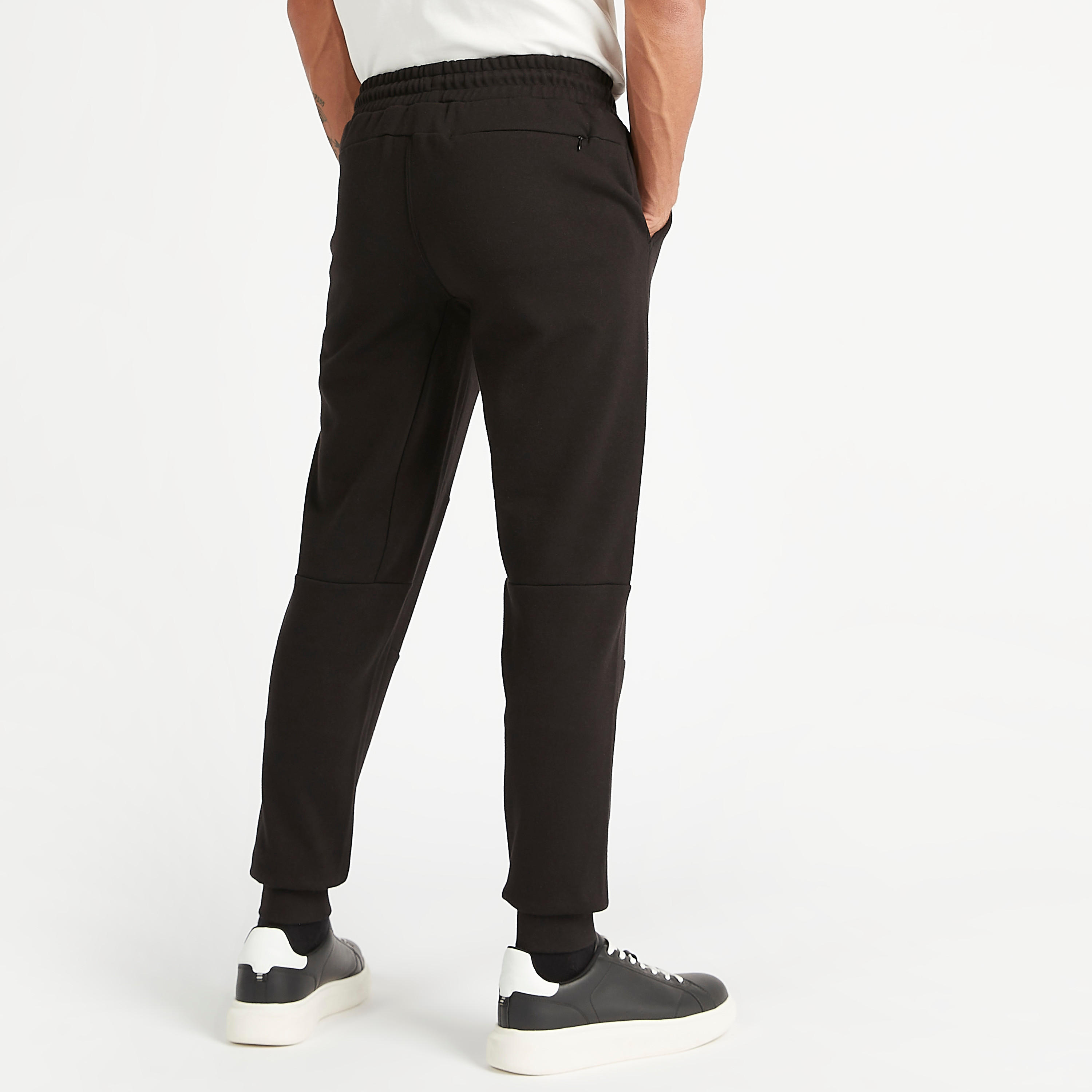 Sustainable Kappa Solid Joggers with Heat Sealed Zipper Pockets-men-clothing-sportswearandactivewear-bottoms-image-2
