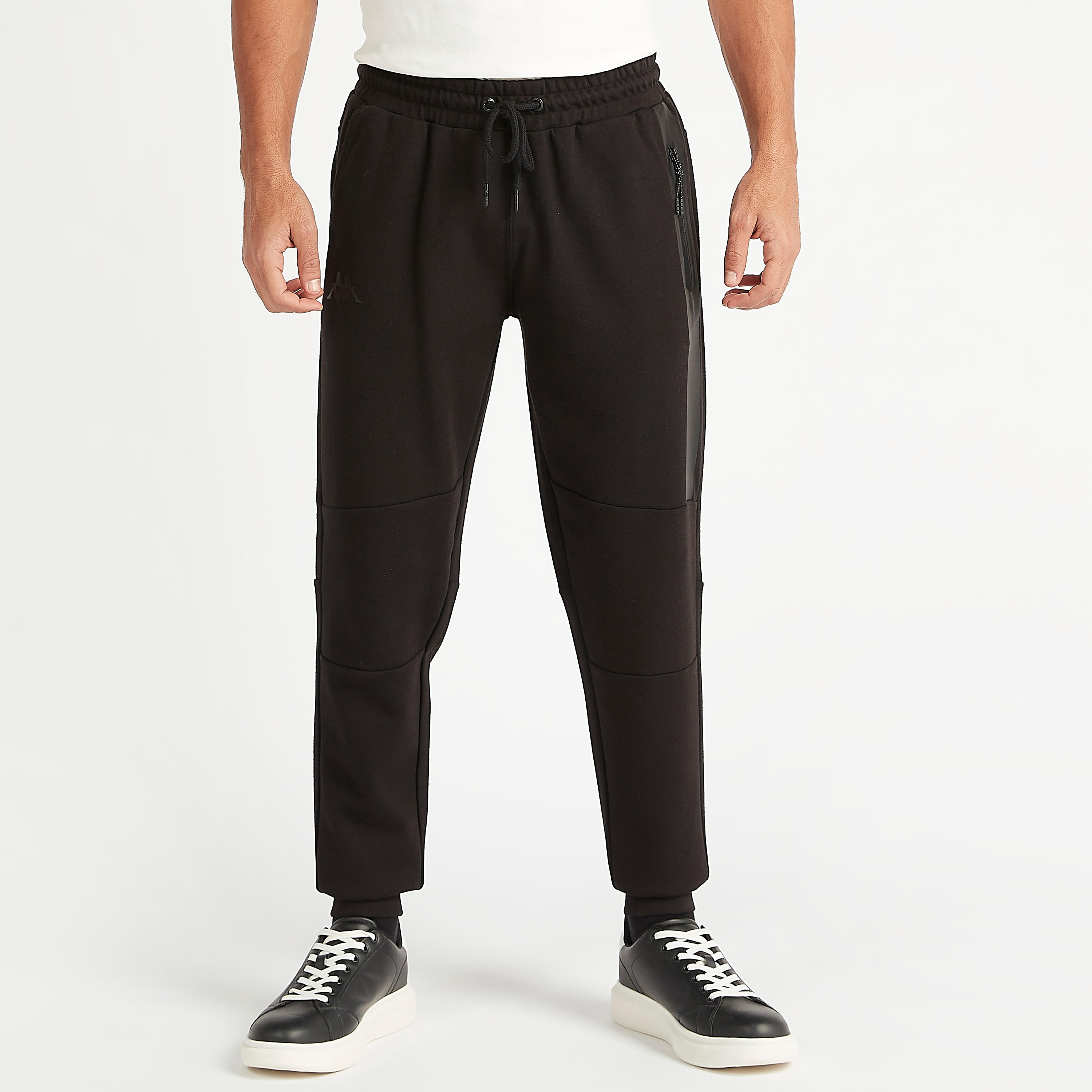 Sustainable Kappa Solid Joggers with Heat Sealed Zipper Pockets-men-clothing-sportswearandactivewear-bottoms-image-4