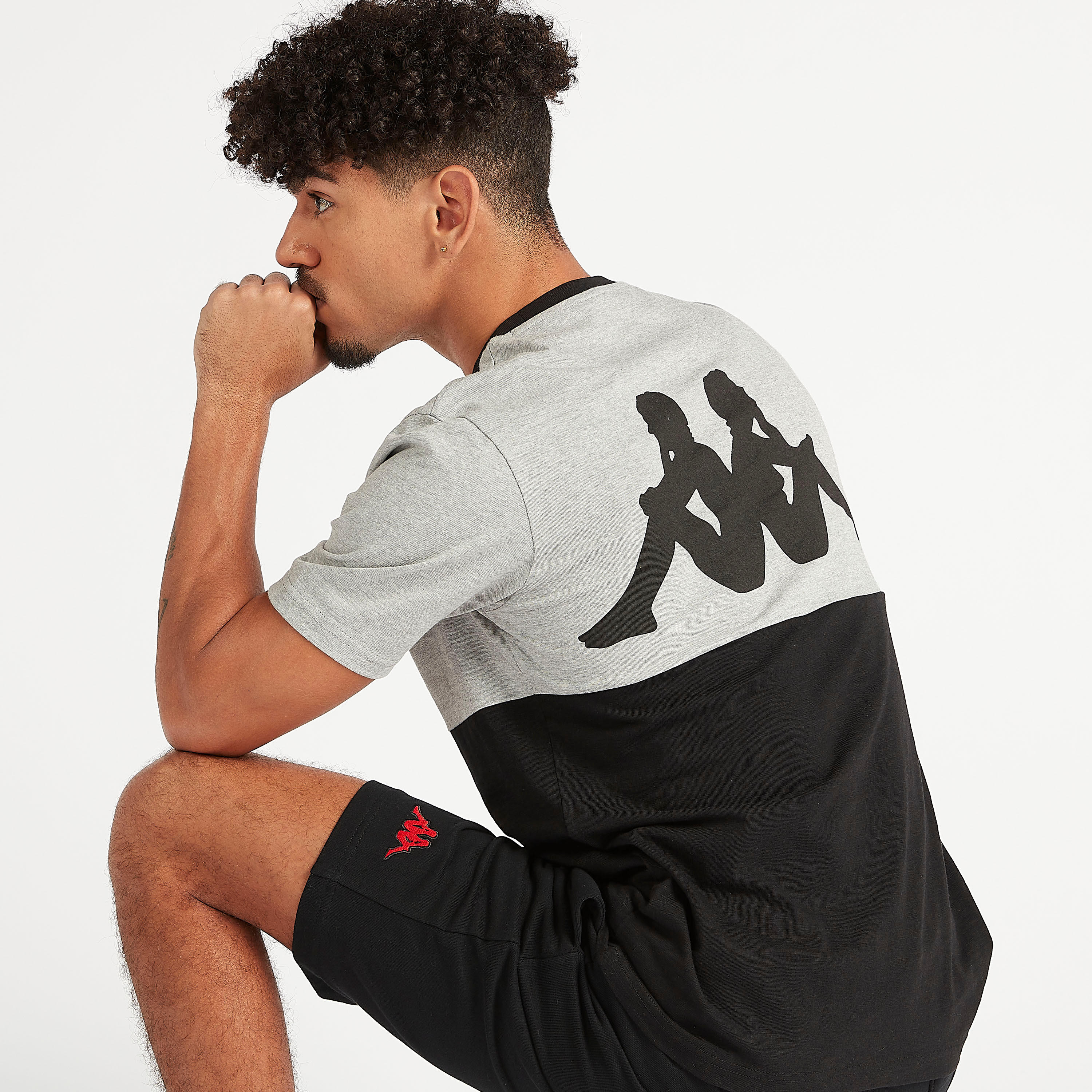 Sustainable Kappa Logo Print T-shirt with Short Sleeves and Crew Neck-men-clothing-sportswearandactivewear-tshirtsandpolos-image-1