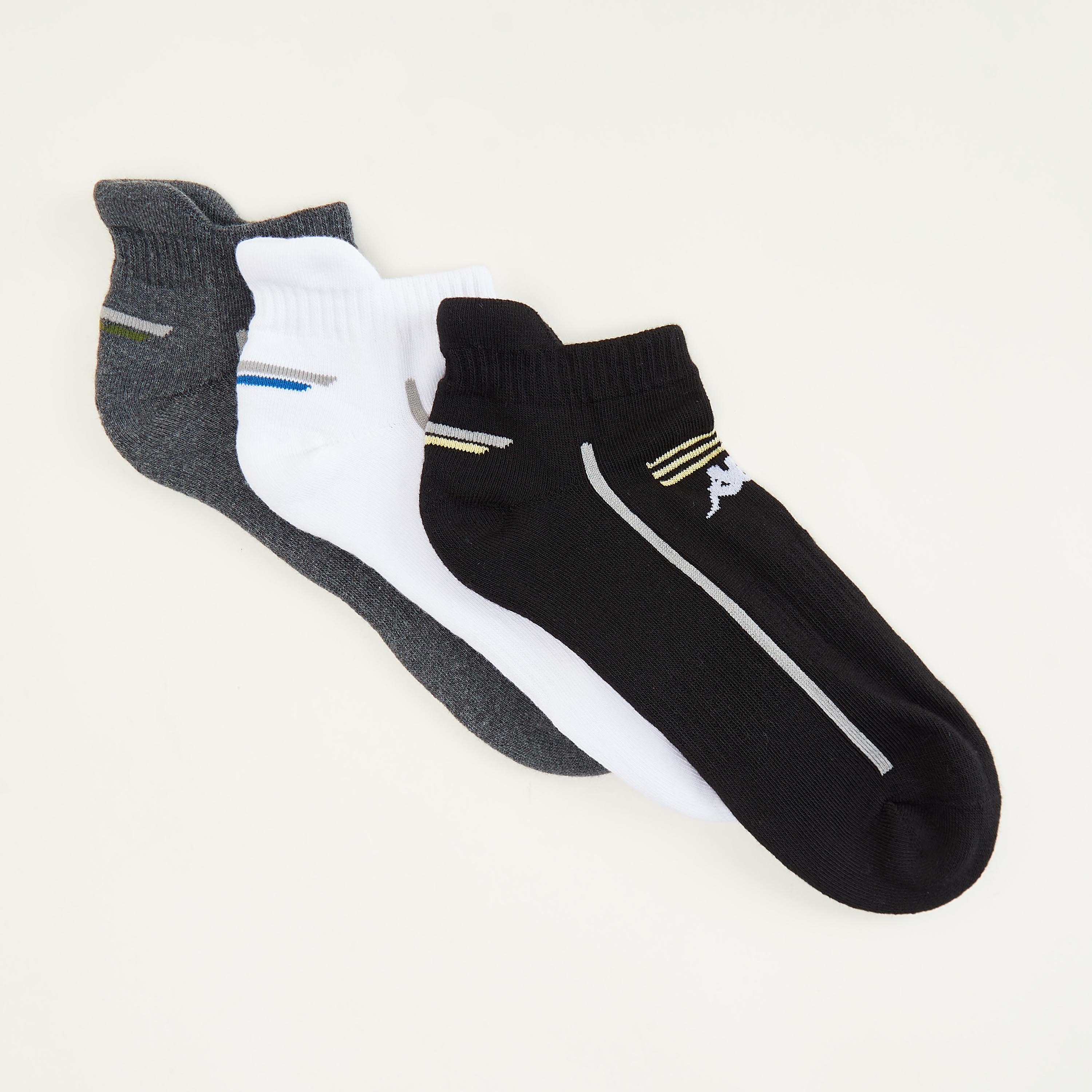جوارب بطول الكاحل وبتفاصيل شعار من كابا - طقم من 3 أزواج-men-socks-image-2