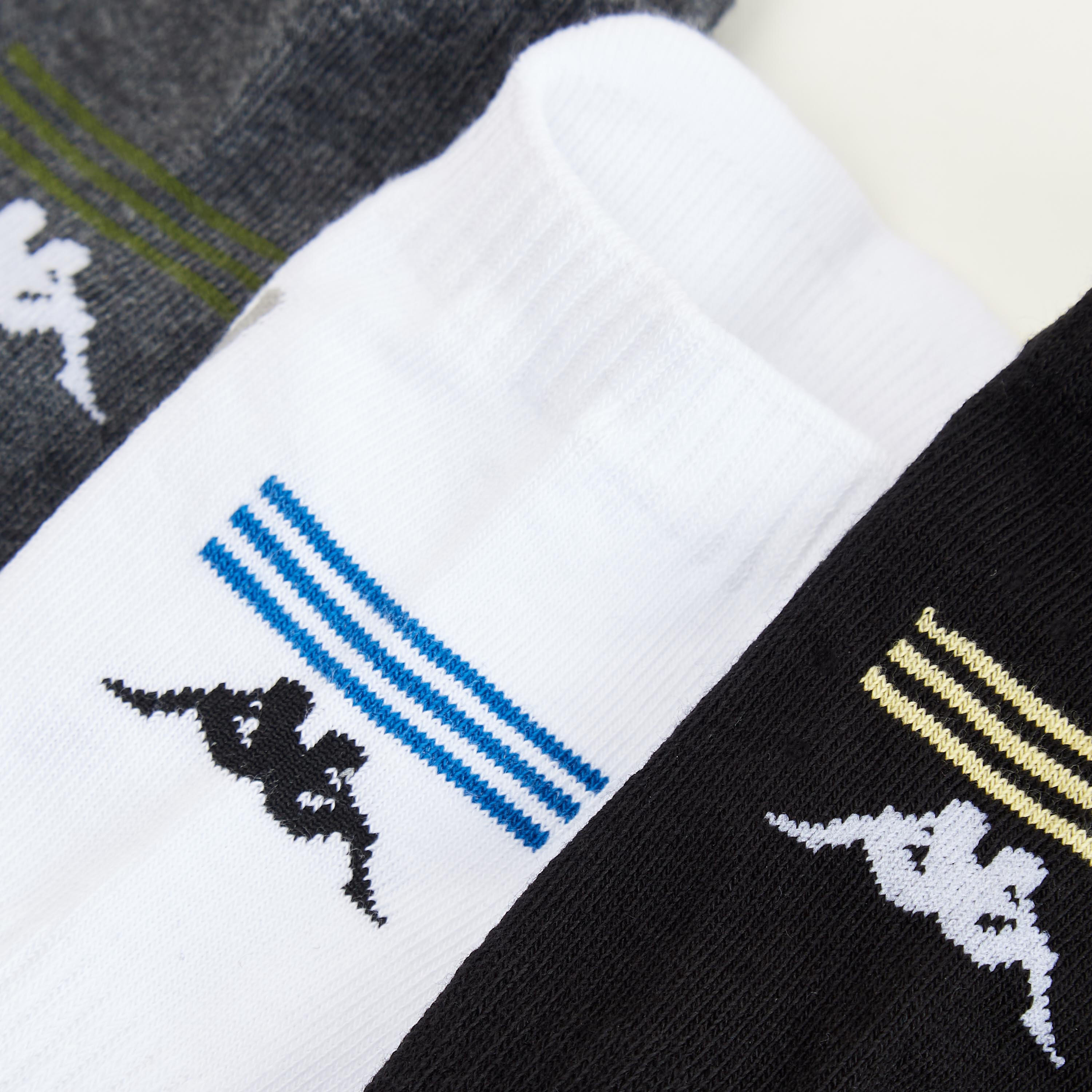 جوارب بطول الكاحل وبتفاصيل شعار من كابا - طقم من 3 أزواج-men-socks-image-4