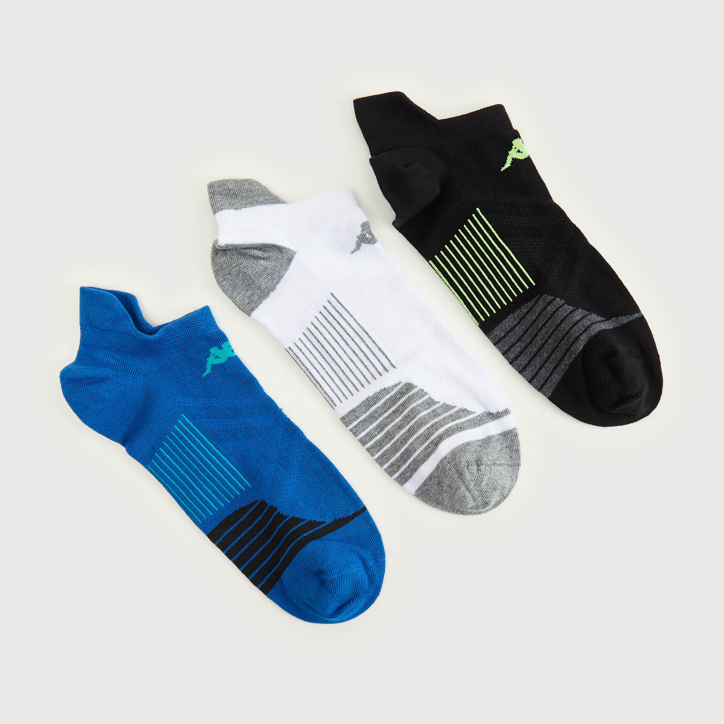 جوارب مقلّمة بطول الكاحل من كابا - طقم من 3 أزواج-men-socks-image-1