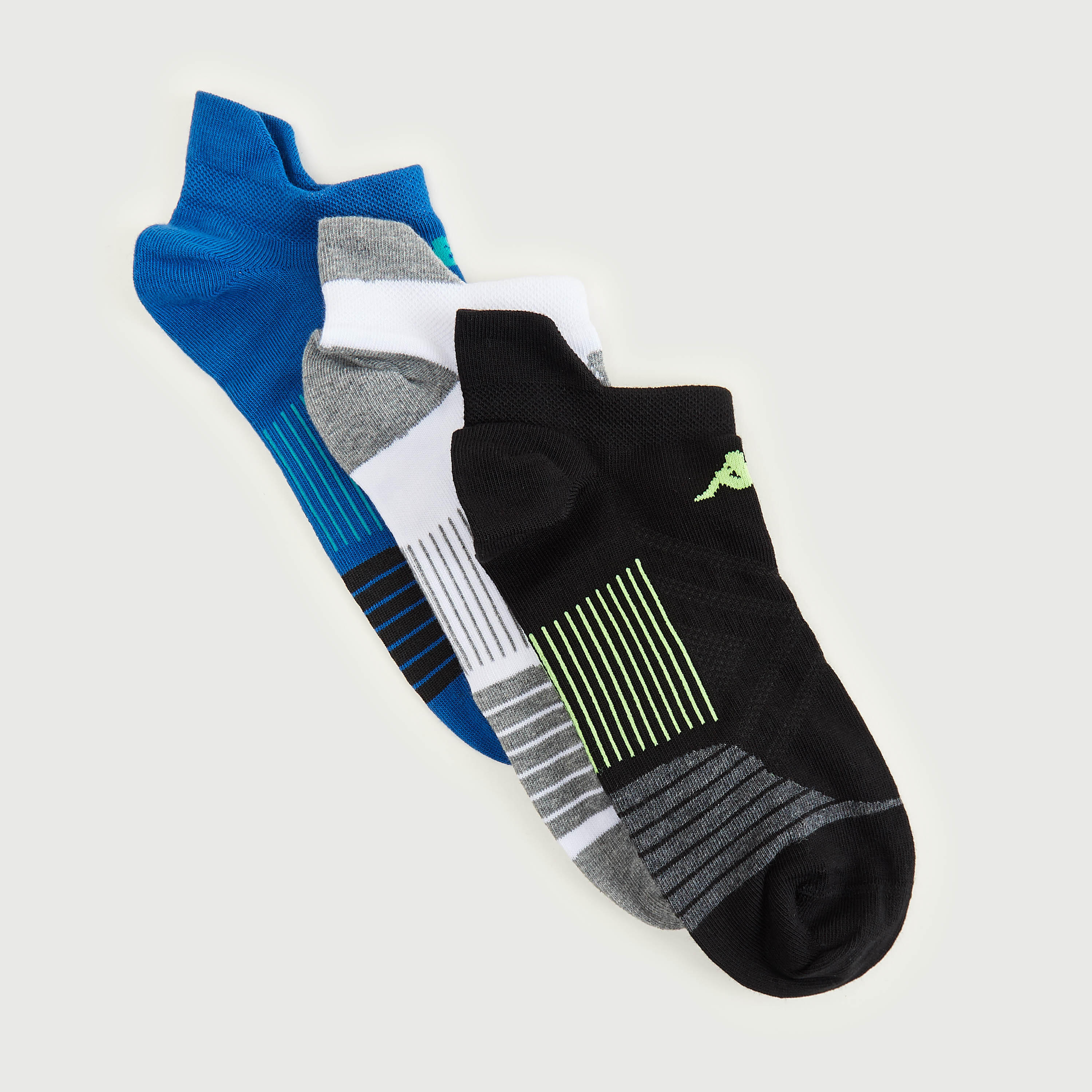 جوارب مقلّمة بطول الكاحل من كابا - طقم من 3 أزواج-men-socks-image-2