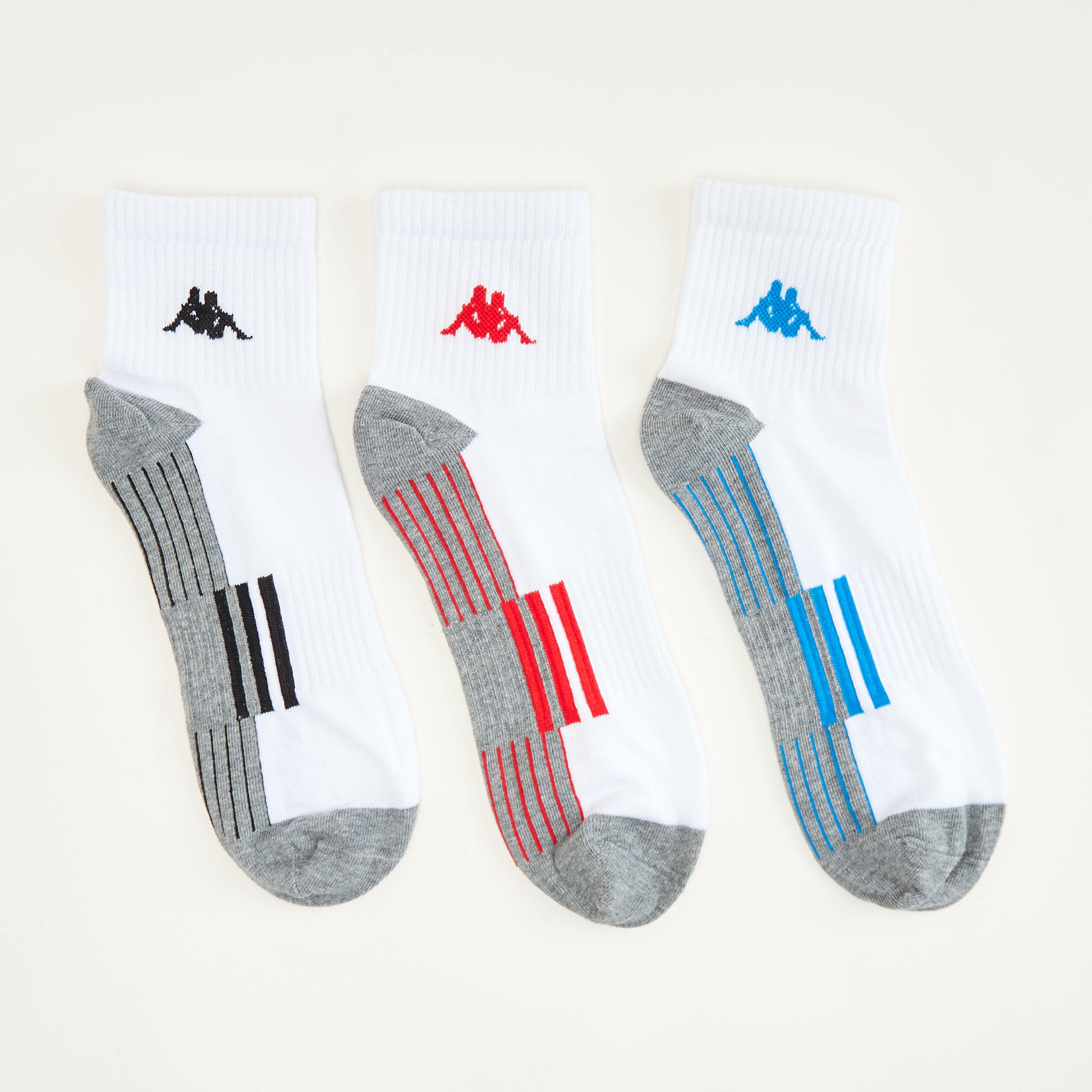 جوارب بطول الكاحل وبتفاصيل شعار من كابا - طقم من 3 أزواج-men-socks-image-1