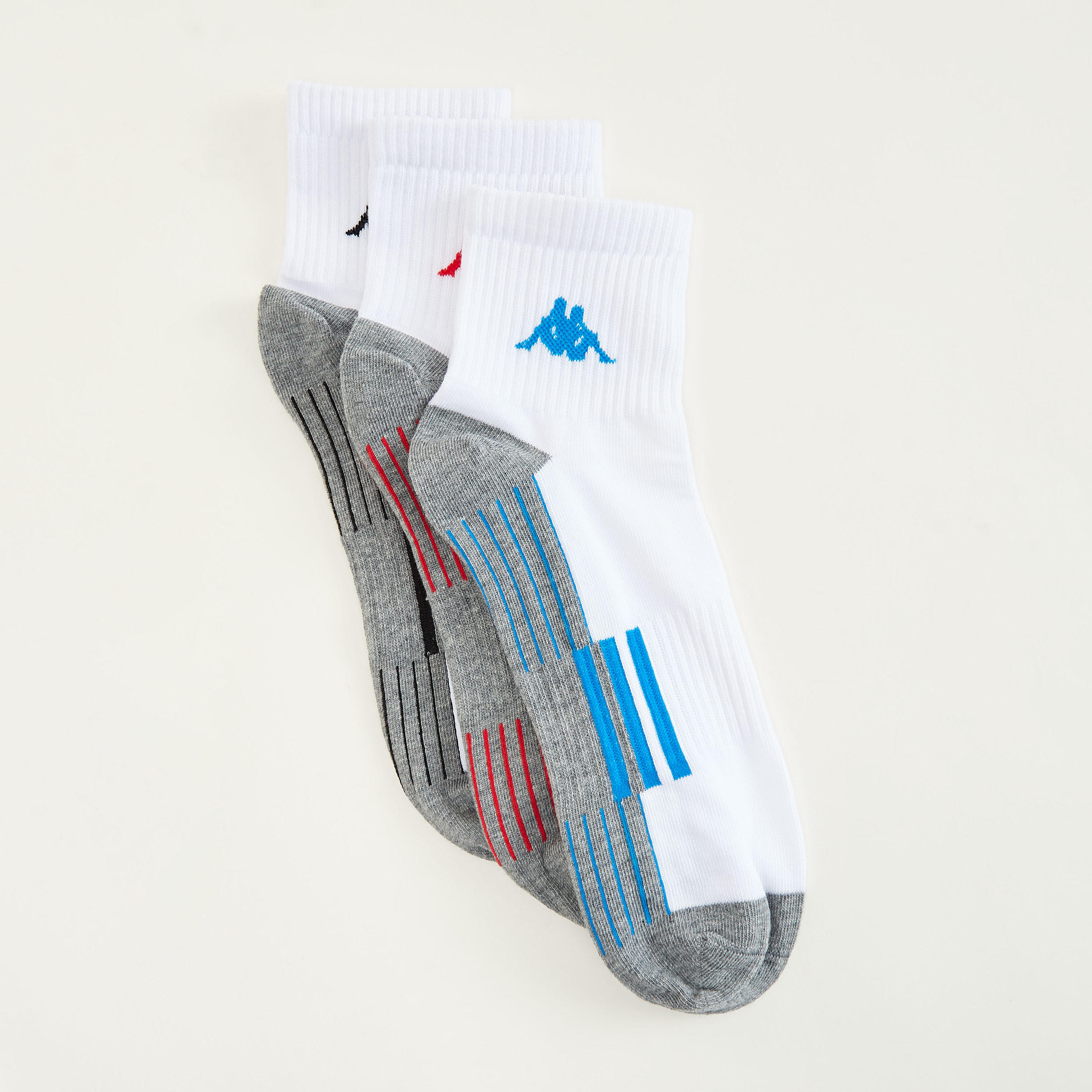 جوارب بطول الكاحل وبتفاصيل شعار من كابا - طقم من 3 أزواج-men-socks-image-2