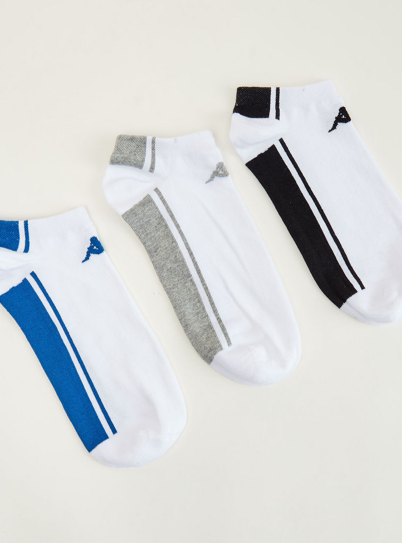 جوارب بطول الكاحل وبتفاصيل شعار من كابا - طقم من 3 أزواج-men-socks-image-1