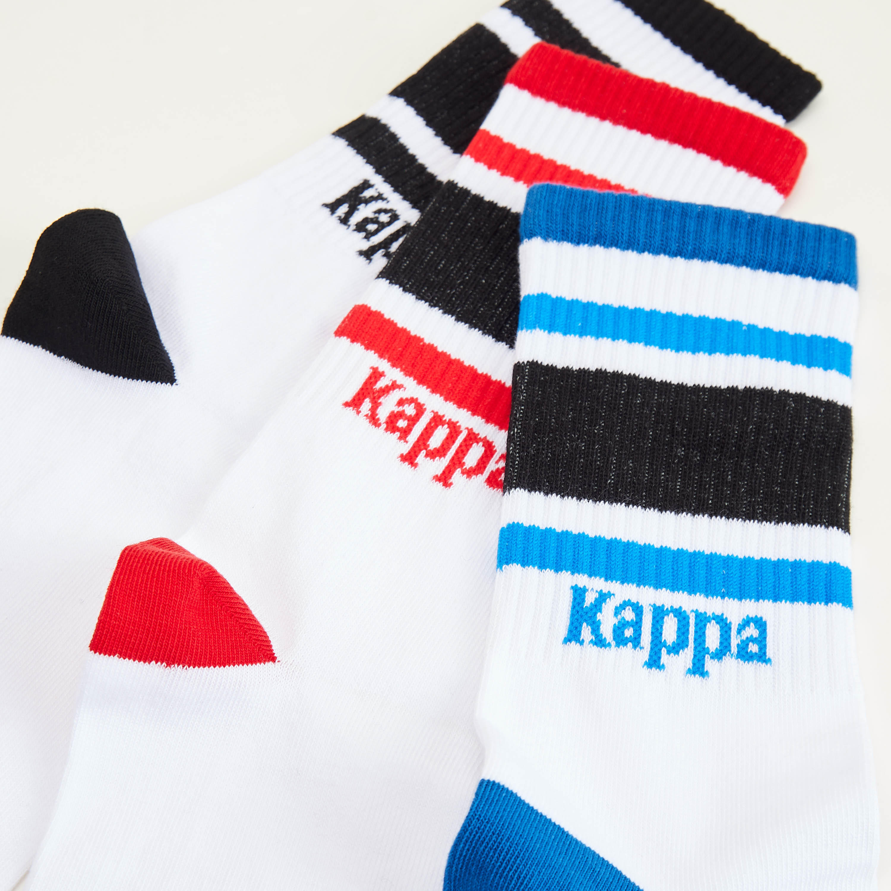 جوارب بطول أعلى الكاحل مخطّطة من كابا - طقم من 3 قطع-men-socks-image-4