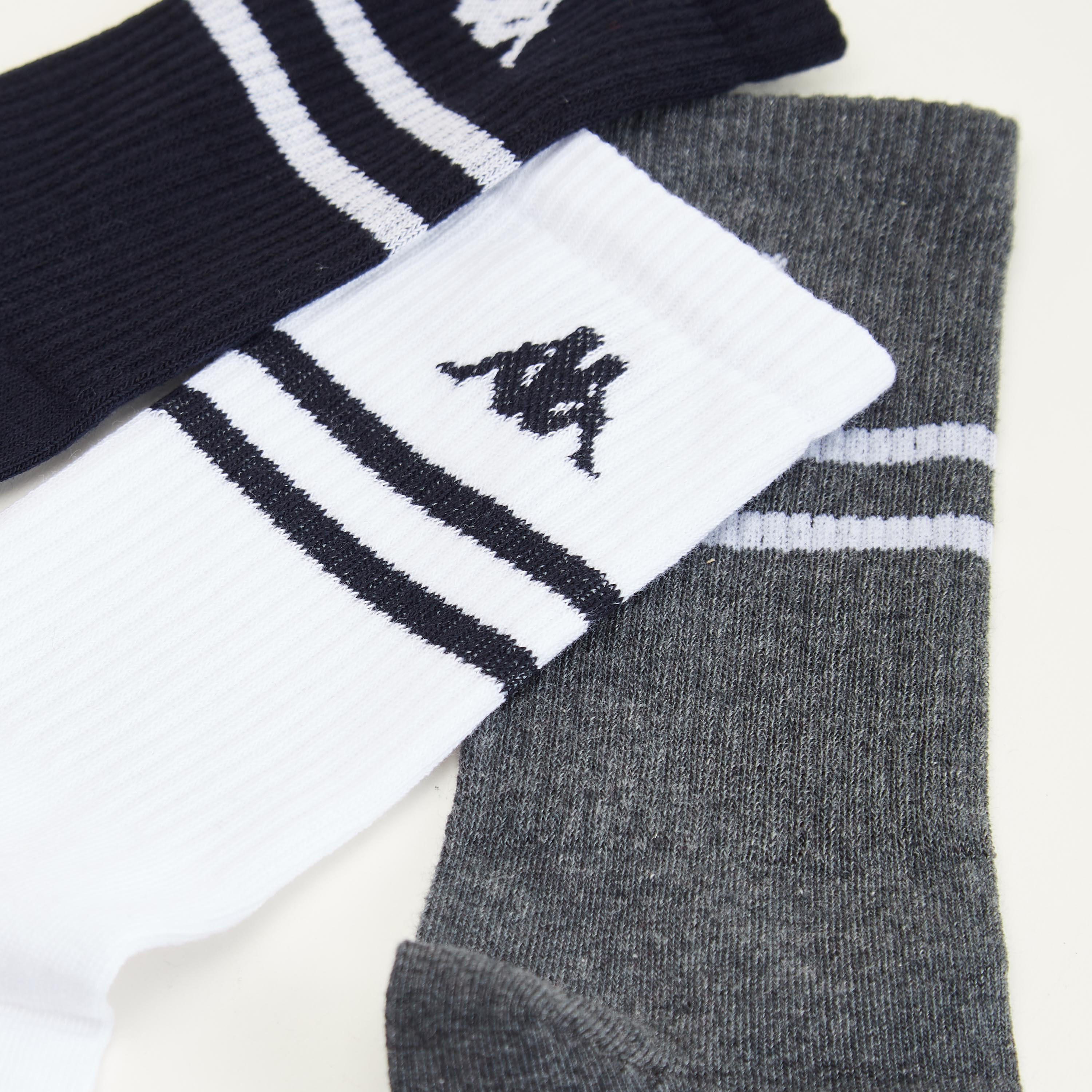 جوارب بطول ربلة السّاق مع تفاصيل شعار من كابا - طقم من 3 أزواج-men-socks-image-4