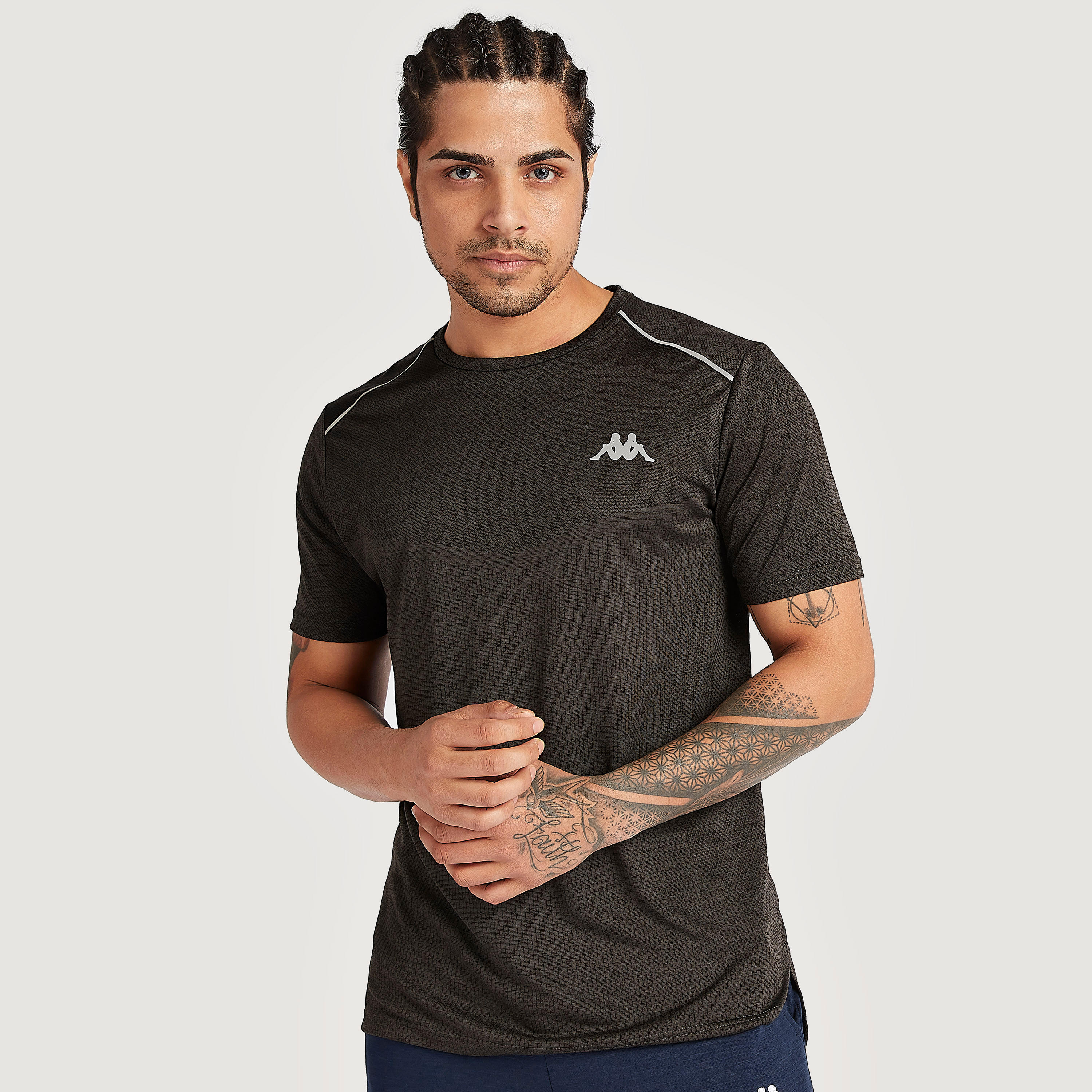 Kappa Printed Crew Neck T-shirt with Short Sleeves-men-clothing-sportswearandactivewear-tshirtsandpolos-image-1