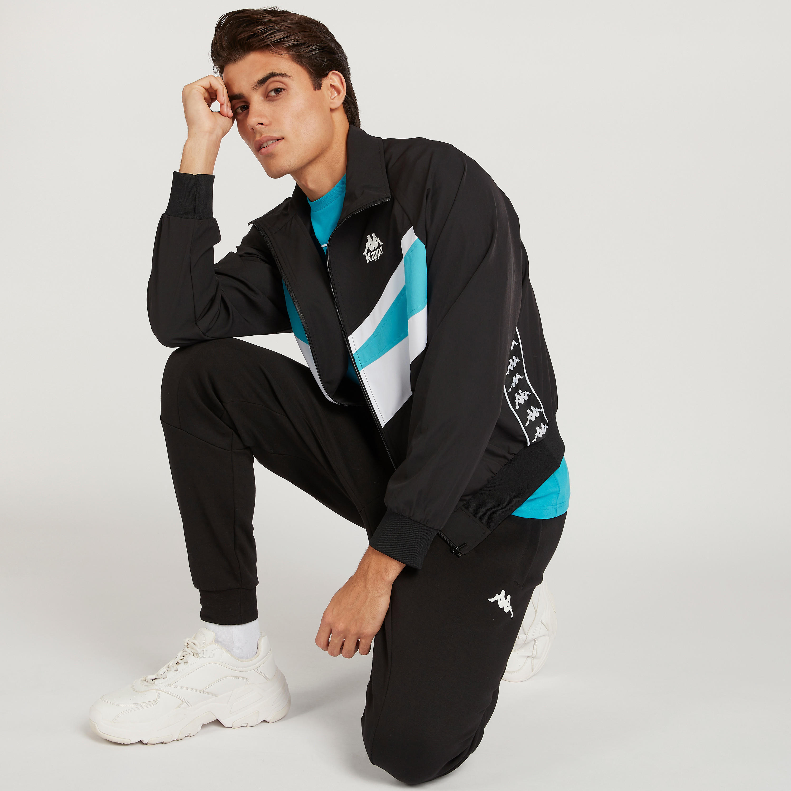 Kappa Logo Printed Zip Through Jacket with Long Sleeves-men-clothing-jacketsandblazers-jackets-image-2