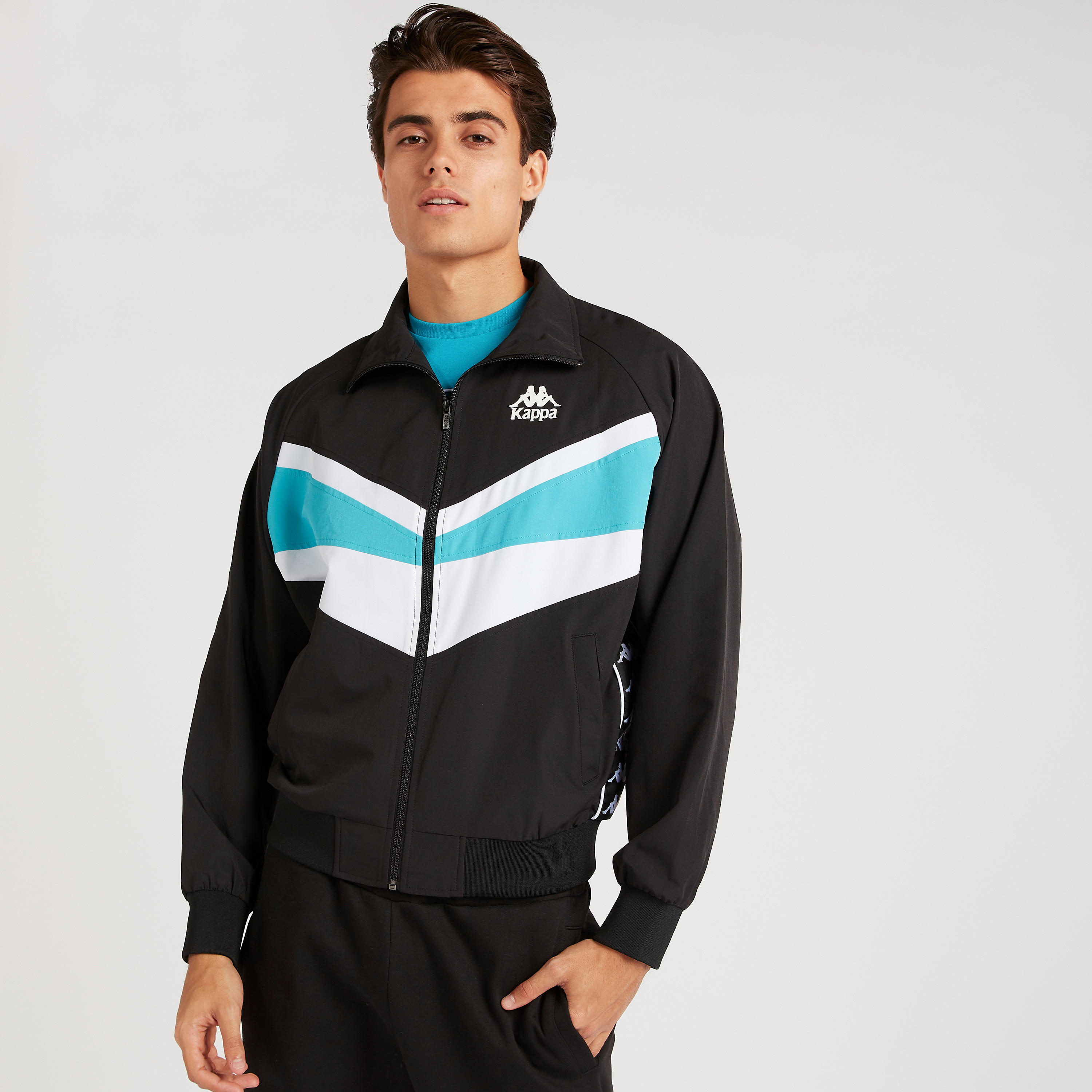 Kappa Logo Printed Zip Through Jacket with Long Sleeves-men-clothing-jacketsandblazers-jackets-image-6