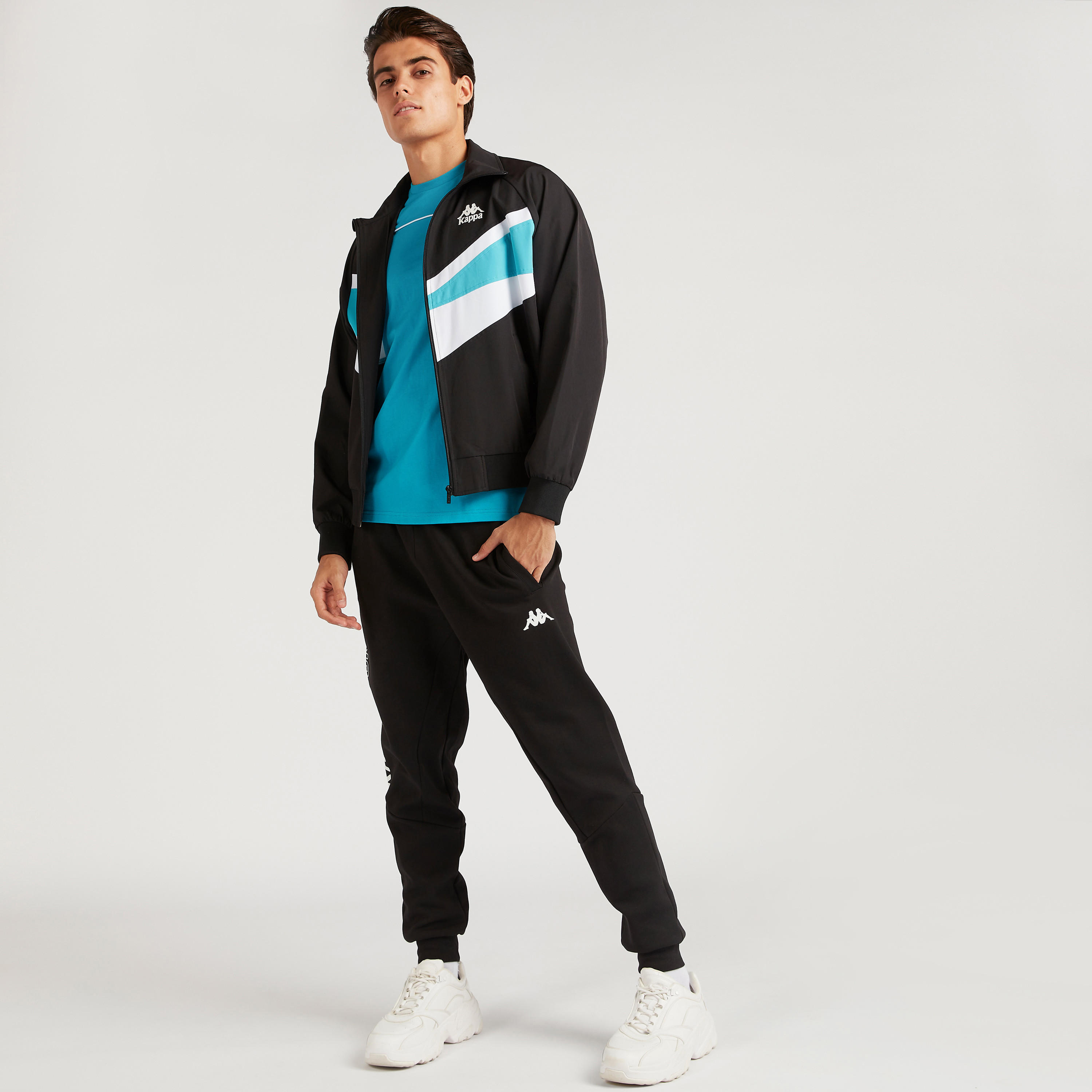 Kappa Logo Printed Zip Through Jacket with Long Sleeves-men-clothing-jacketsandblazers-jackets-image-7