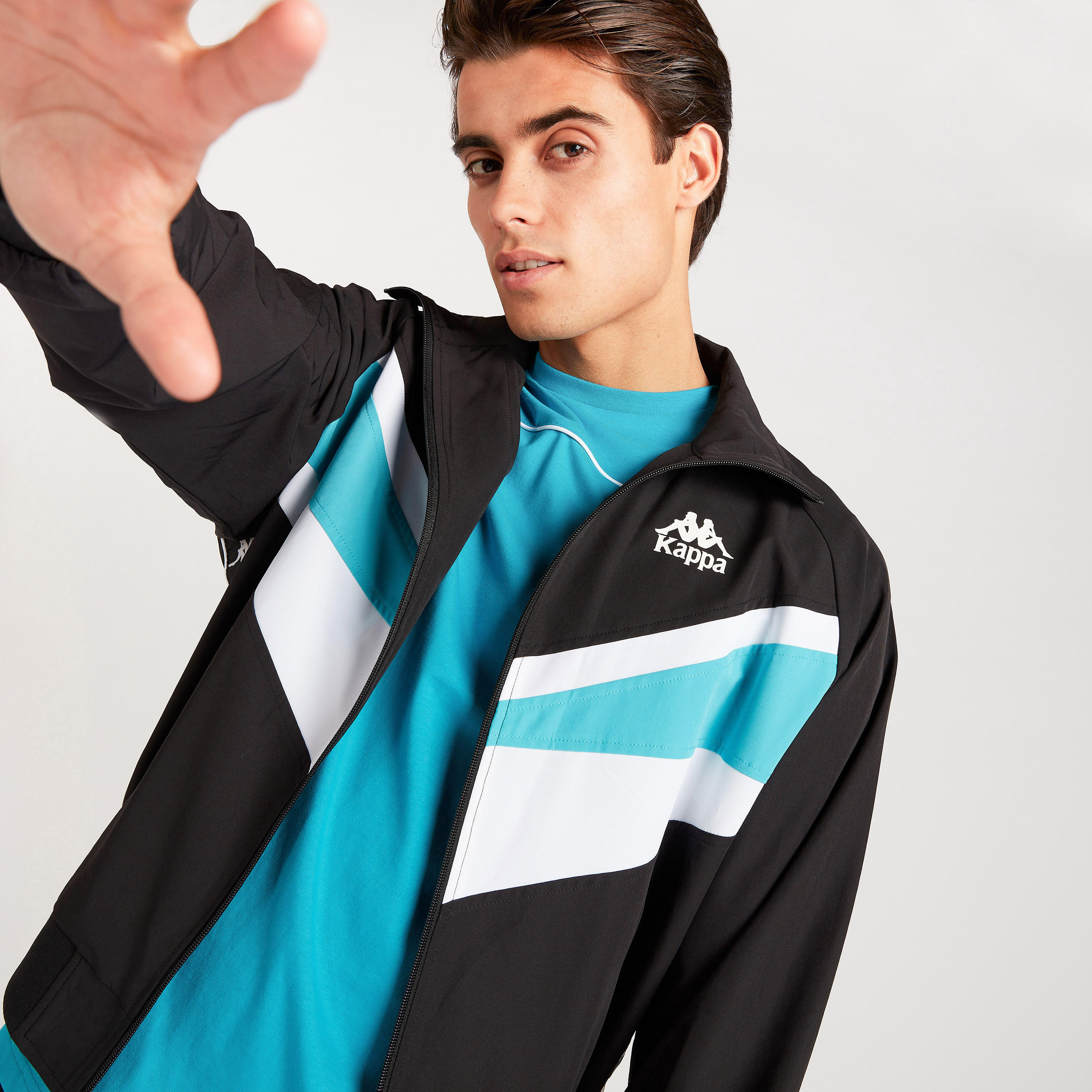 Kappa Logo Printed Zip Through Jacket with Long Sleeves-men-clothing-jacketsandblazers-jackets-image-8