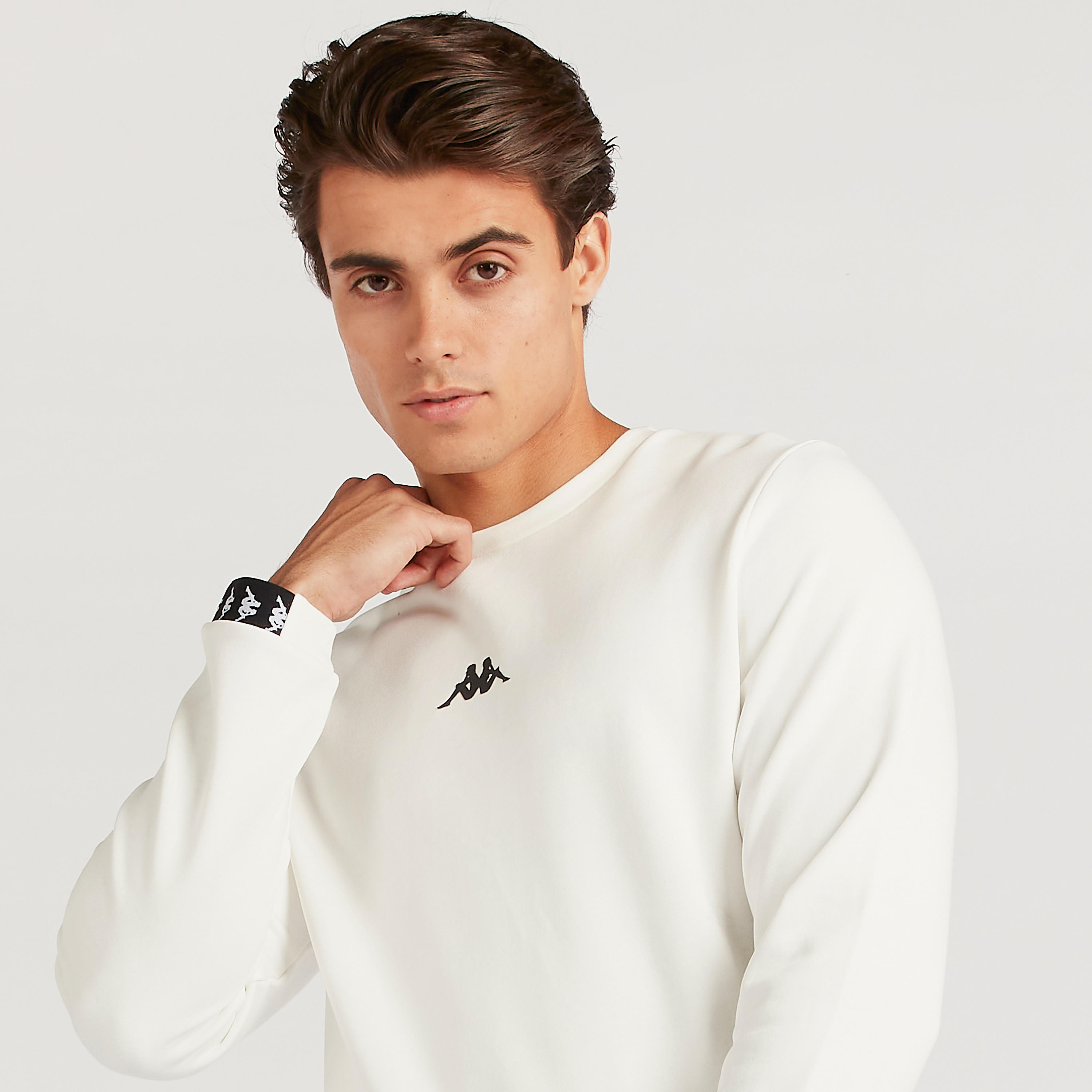 Kappa Solid Sweatshirt with Long Sleeves-men-winterwear-hoodiesandsweatshirts-image-3