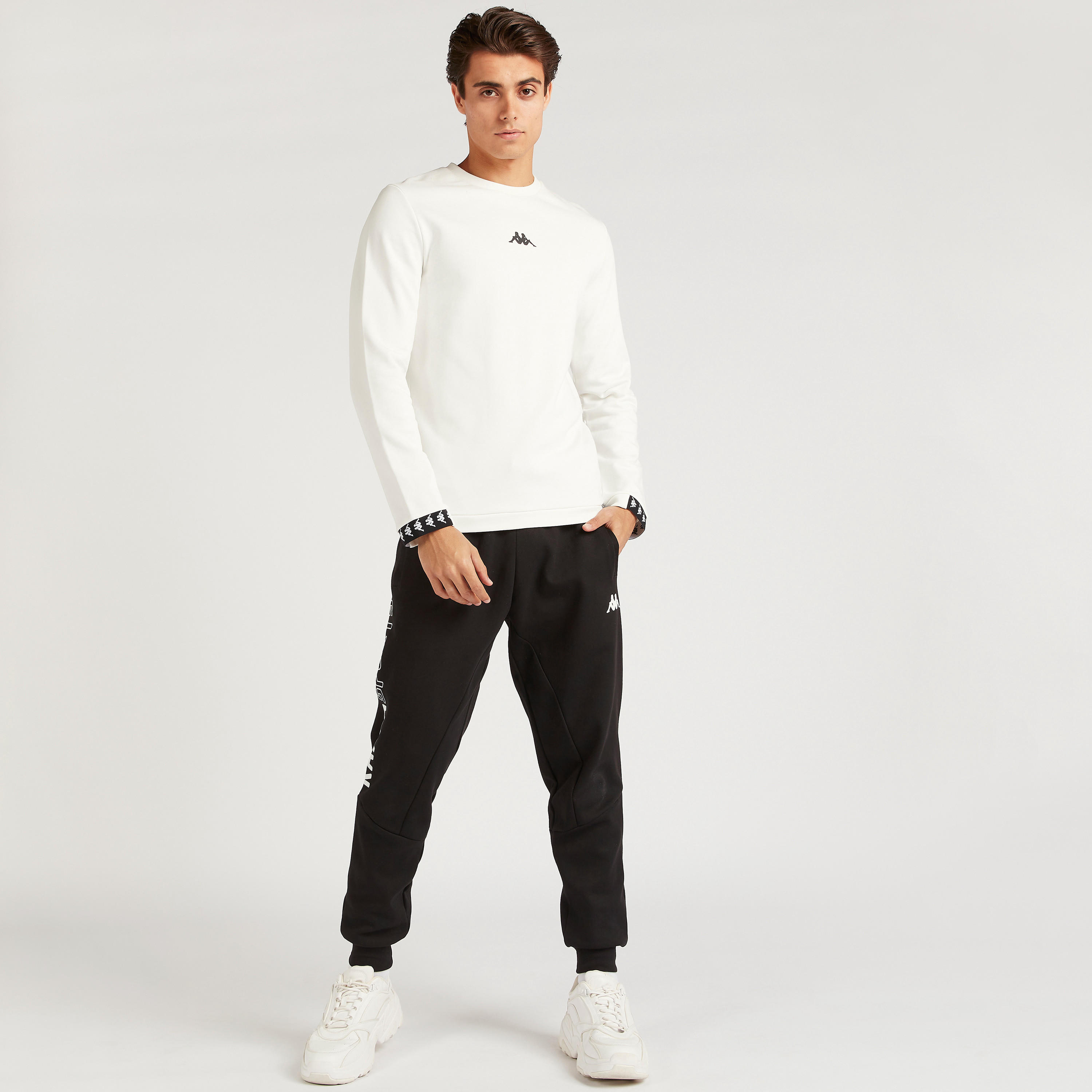 Kappa Solid Sweatshirt with Long Sleeves-men-winterwear-hoodiesandsweatshirts-image-5