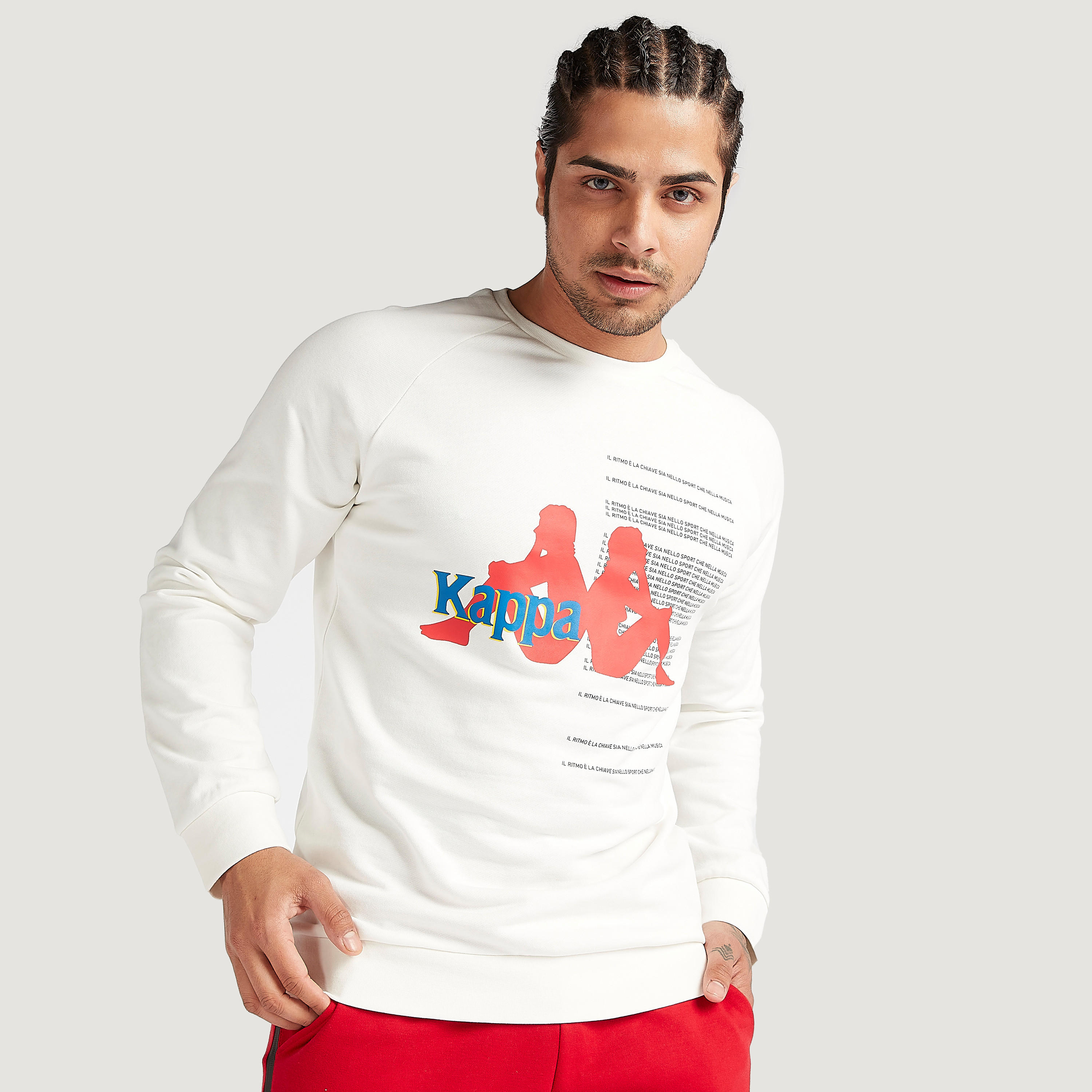 سويت شيرت بياقة ضيقة وأكمام طويلة من كابا-men-winterwear-hoodiesandsweatshirts-image-1