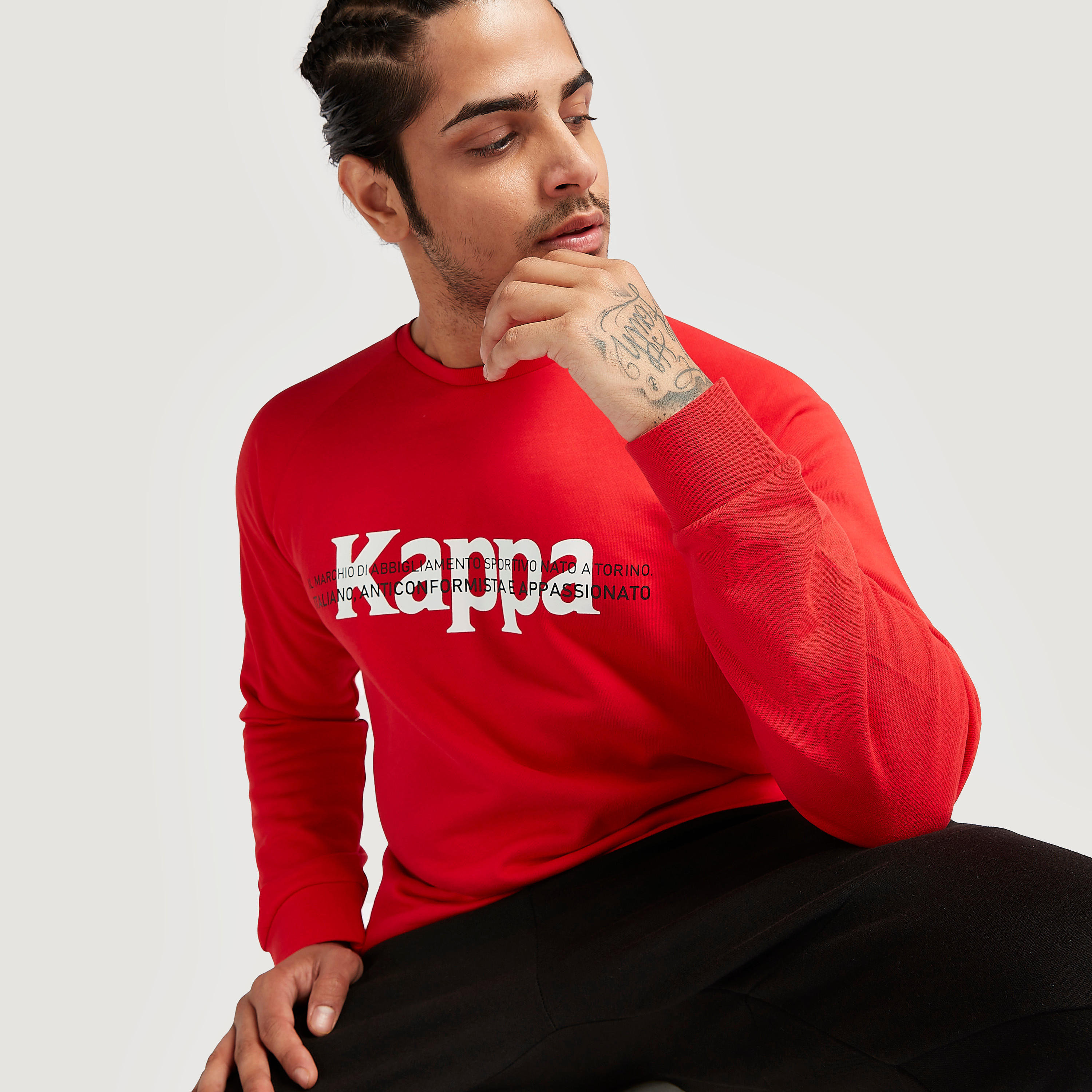 سويت شيرت بياقة ضيقة وأكمام طويلة من كابا-men-winterwear-hoodiesandsweatshirts-image-5