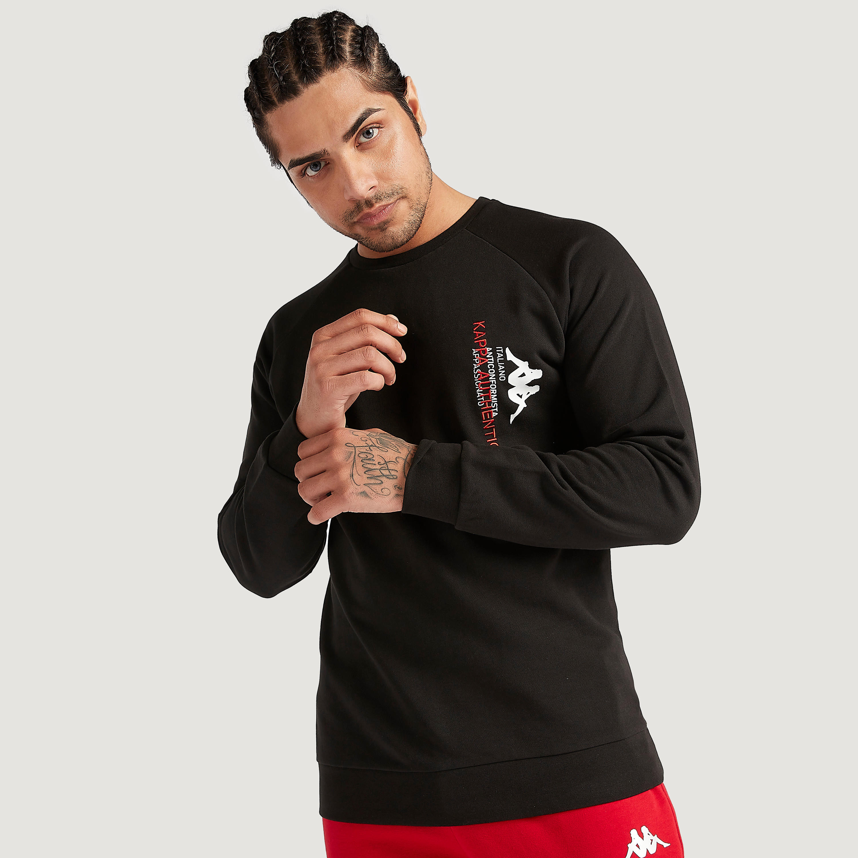سويت شيرت بياقة ضيقة وأكمام طويلة من كابا-men-winterwear-hoodiesandsweatshirts-image-1