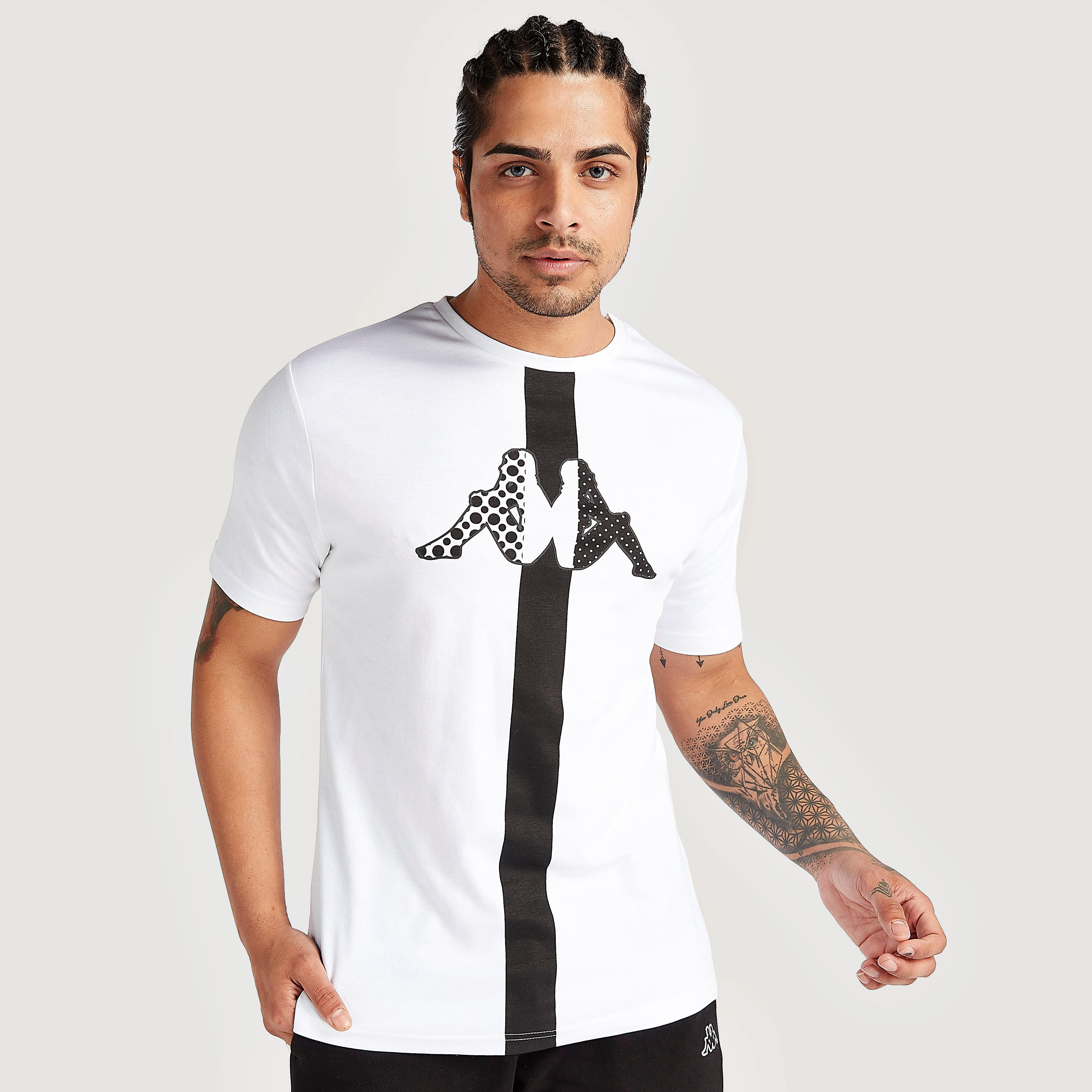 Kappa Logo Print T-shirt with Short Sleeves and Crew Neck-men-clothing-sportswearandactivewear-tshirtsandpolos-image-1