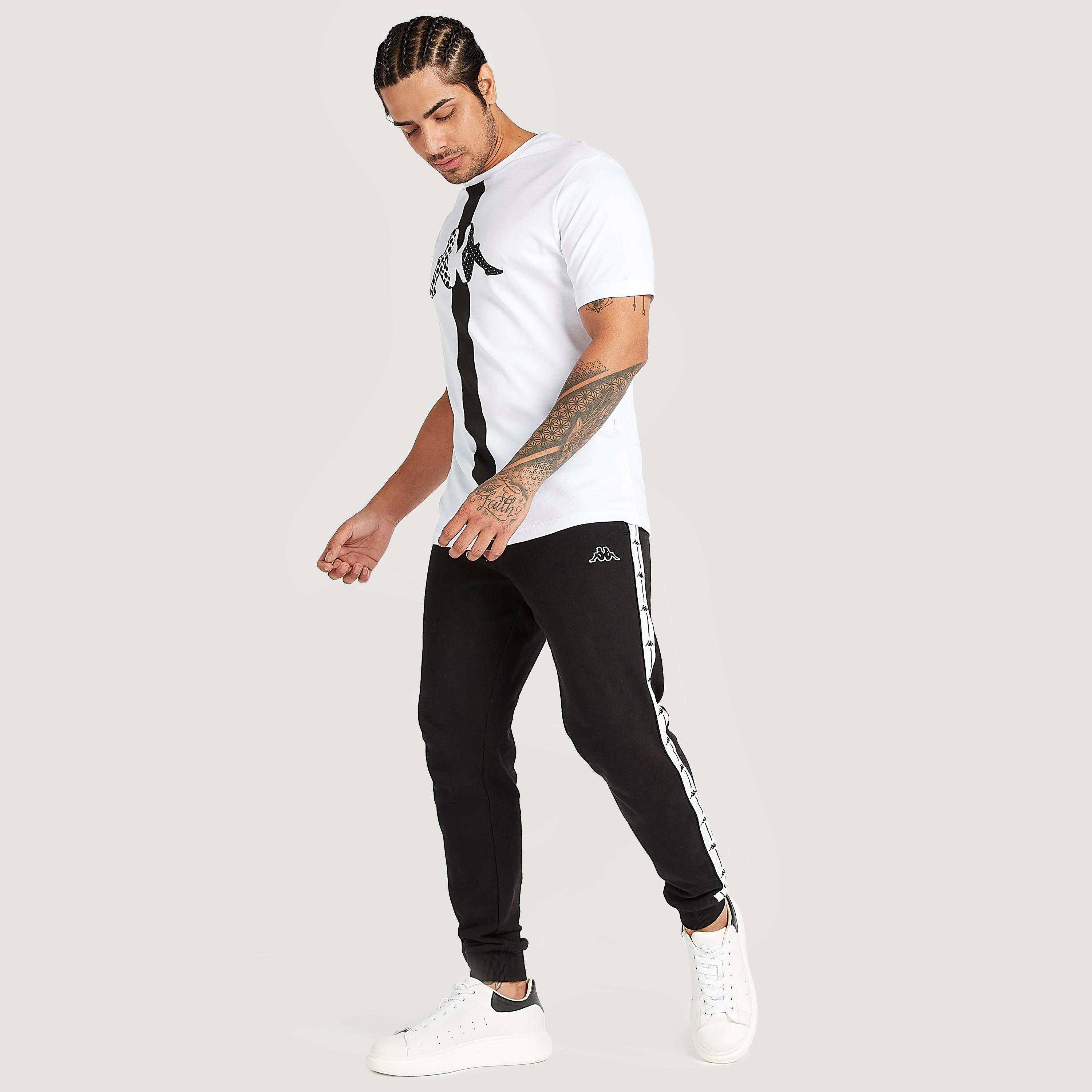Kappa Logo Print T-shirt with Short Sleeves and Crew Neck-men-clothing-sportswearandactivewear-tshirtsandpolos-image-2