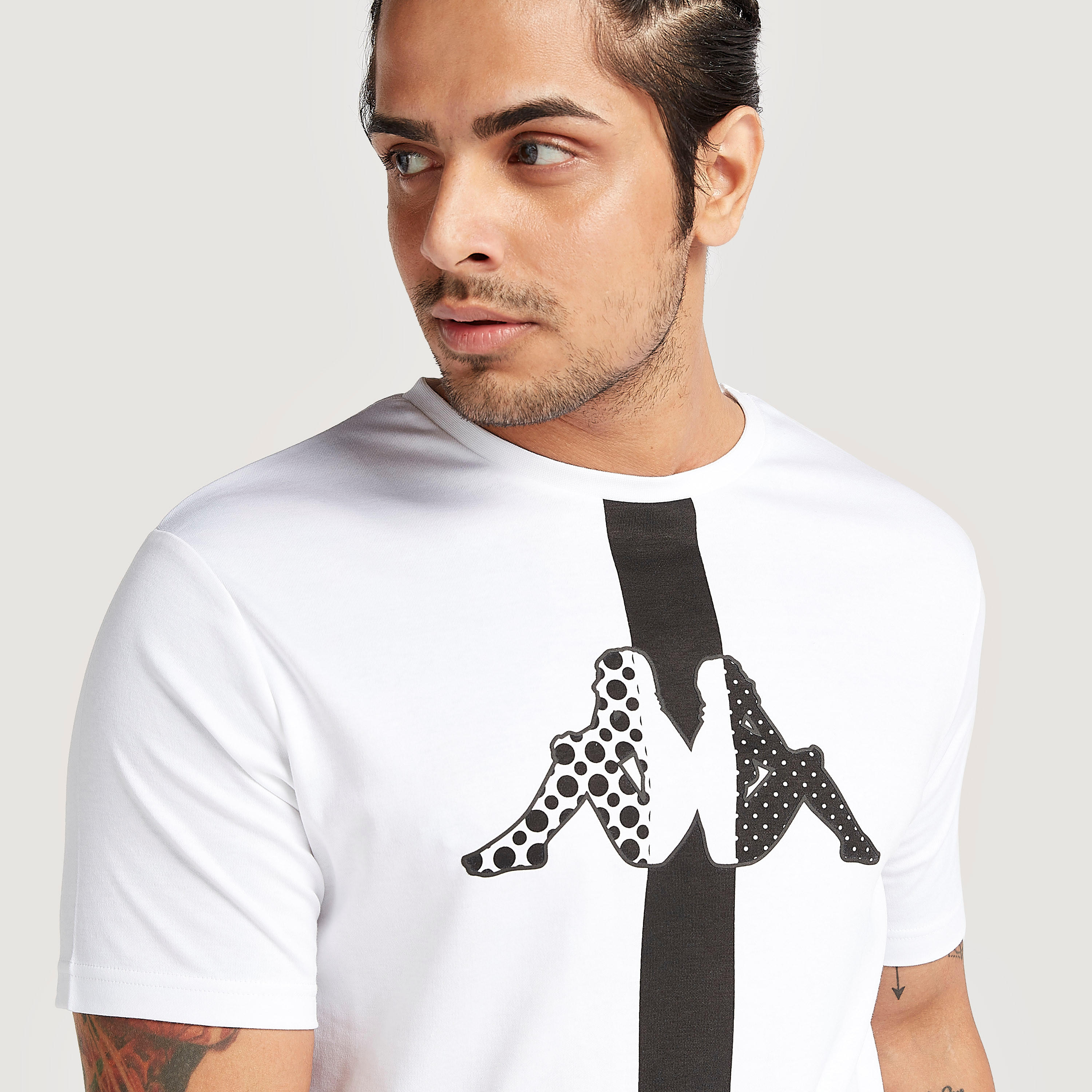 Kappa Logo Print T-shirt with Short Sleeves and Crew Neck-men-clothing-sportswearandactivewear-tshirtsandpolos-image-3