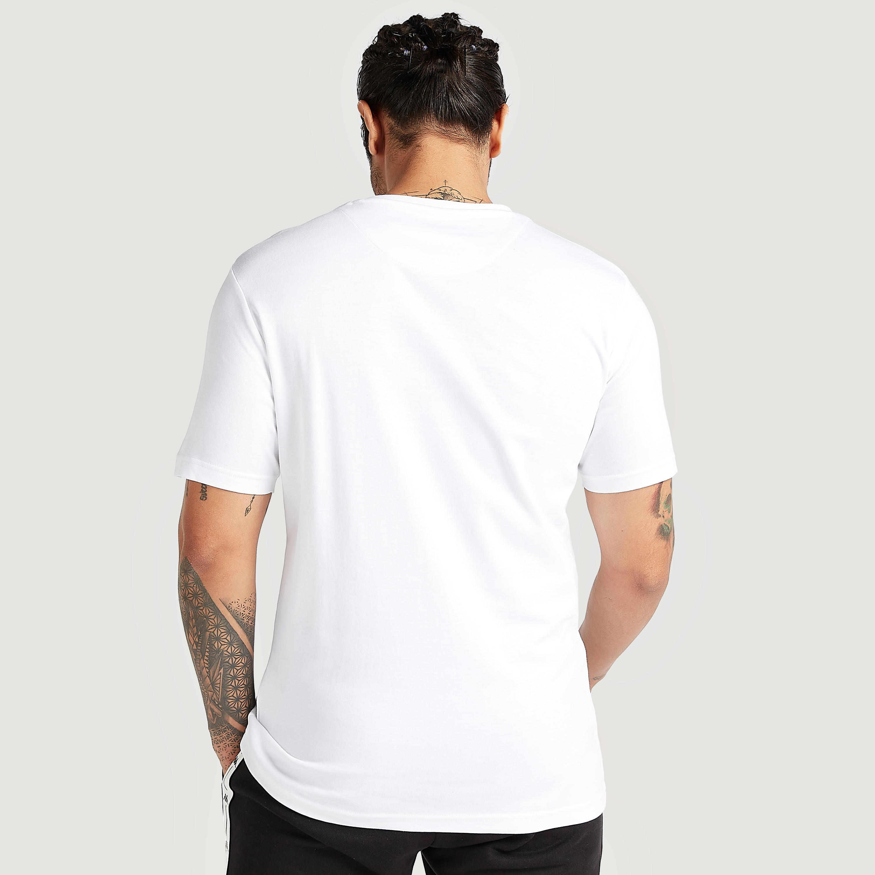 Kappa Logo Print T-shirt with Short Sleeves and Crew Neck-men-clothing-sportswearandactivewear-tshirtsandpolos-image-4