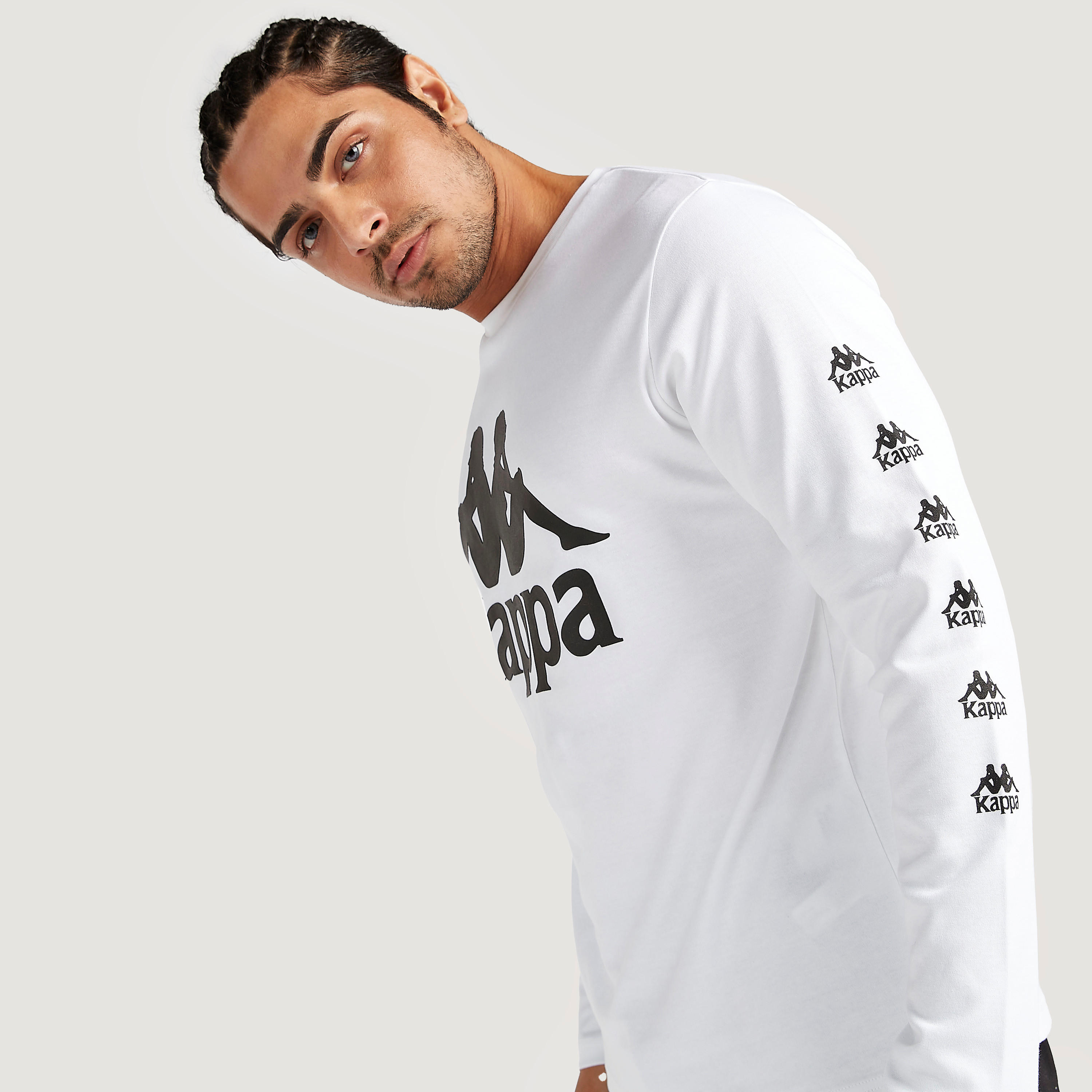 تيشيرت بياقة ضيّقة وأكمام طويلة من كابا-men-clothing-sportswearandactivewear-tshirtsandpolos-image-3