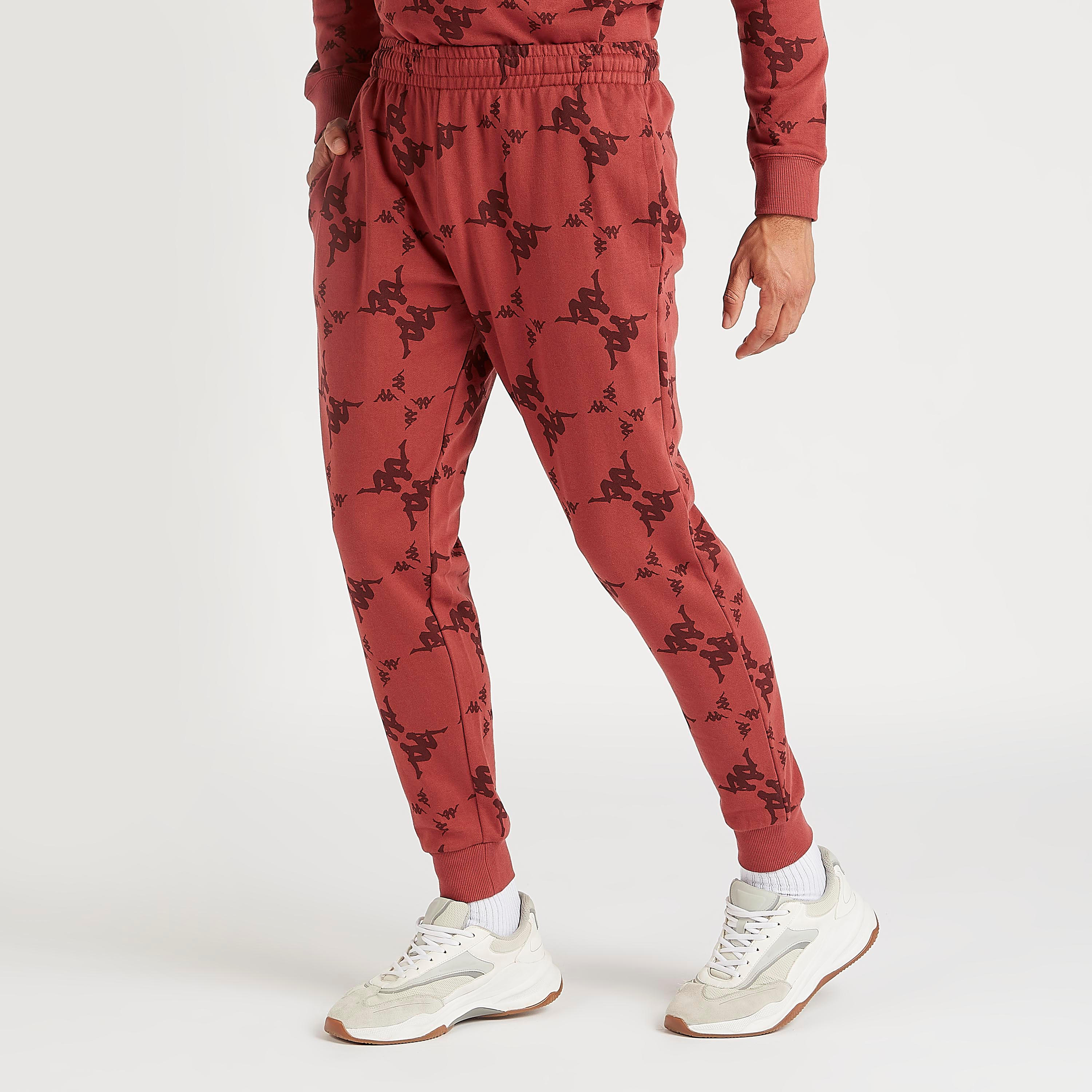 بنطلون رياضي بطبعات وجيوب وخصر مطّاطي من كابا-men-clothing-sportswearandactivewear-tracksuits-image-1