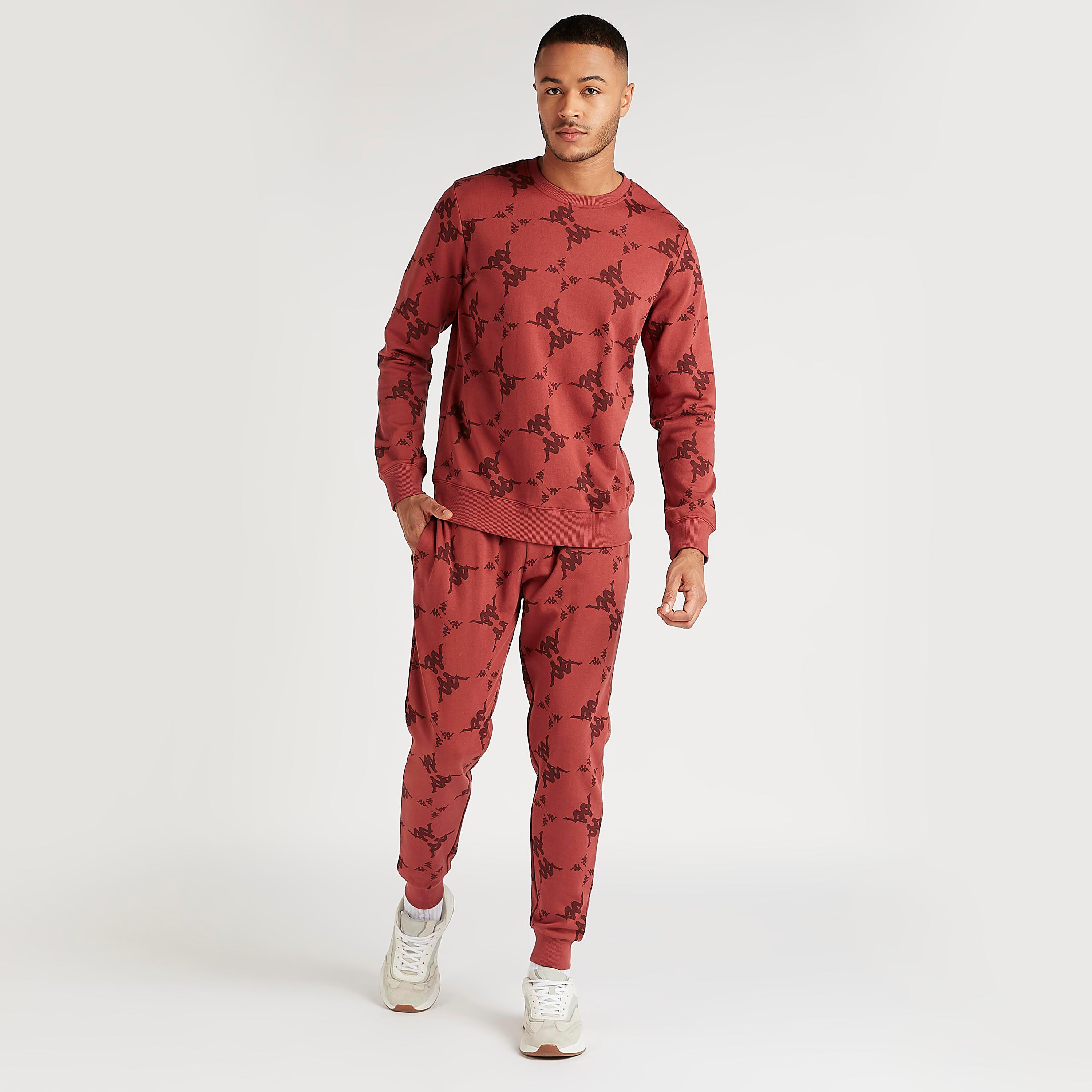 بنطلون رياضي بطبعات وجيوب وخصر مطّاطي من كابا-men-clothing-sportswearandactivewear-tracksuits-image-2
