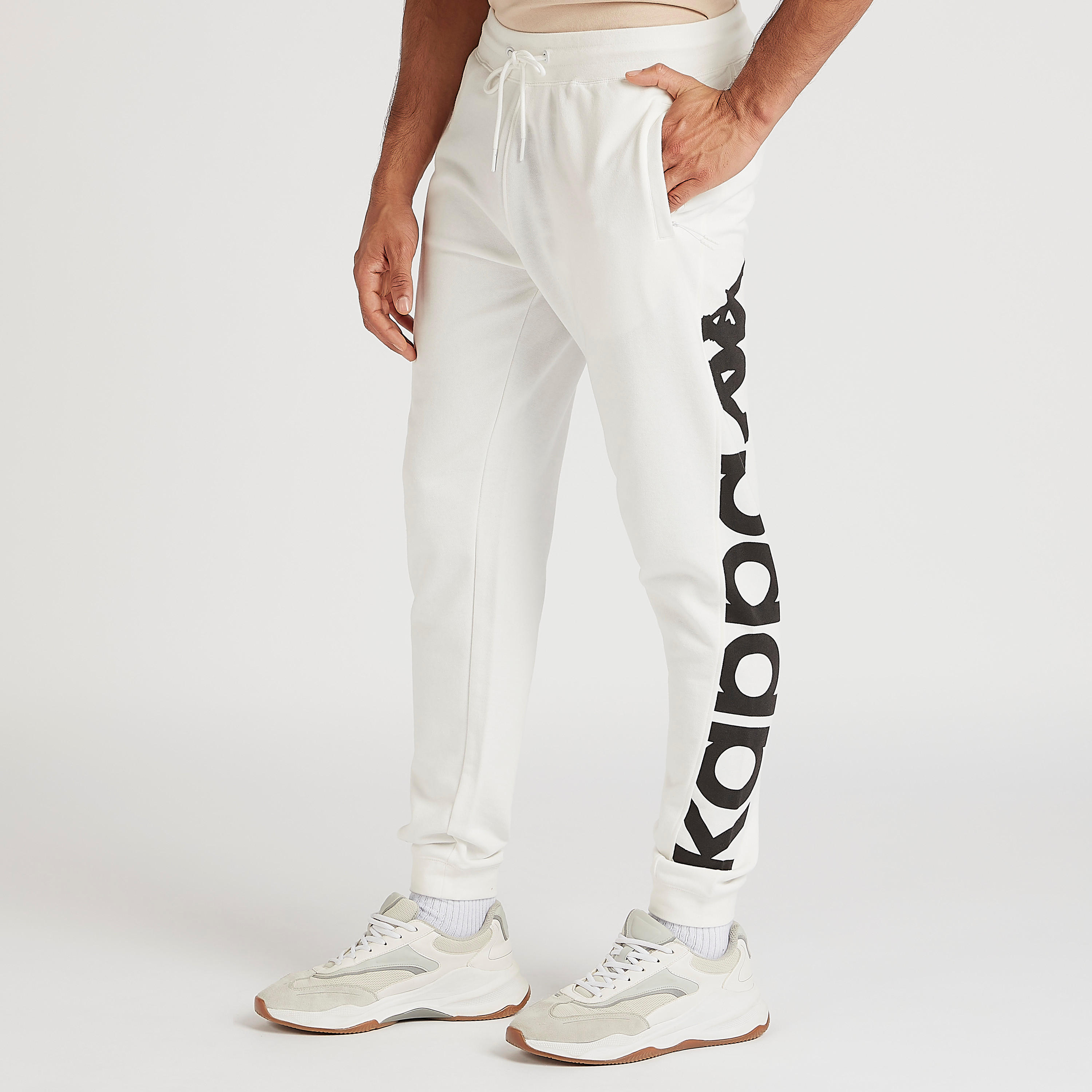 Kappa Printed Joggers with Drawstring Closure and Pockets-men-clothing-sportswearandactivewear-tracksuits-image-1