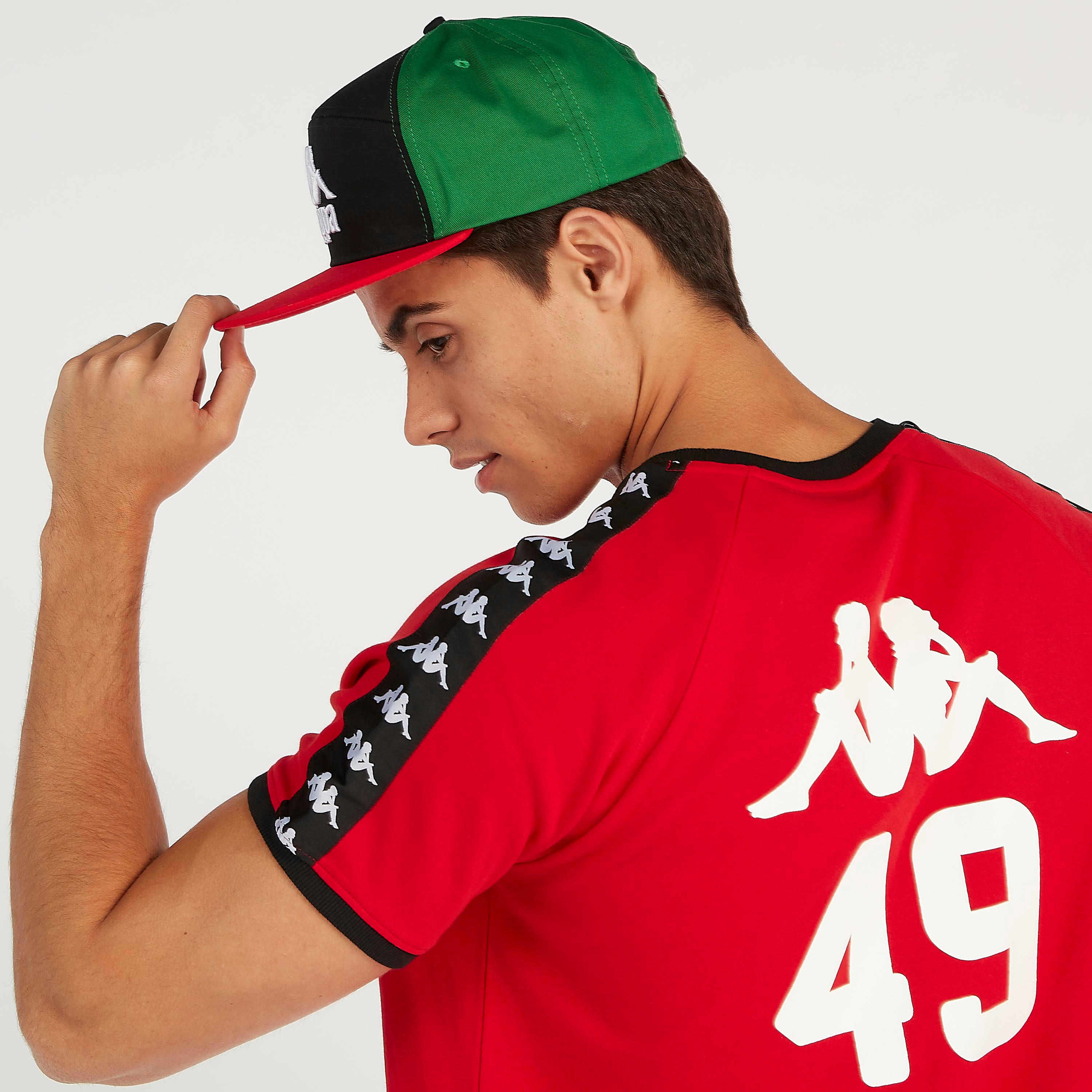 Kappa Textured Cap with Adjustable Snap Closure-men-caps-image-2