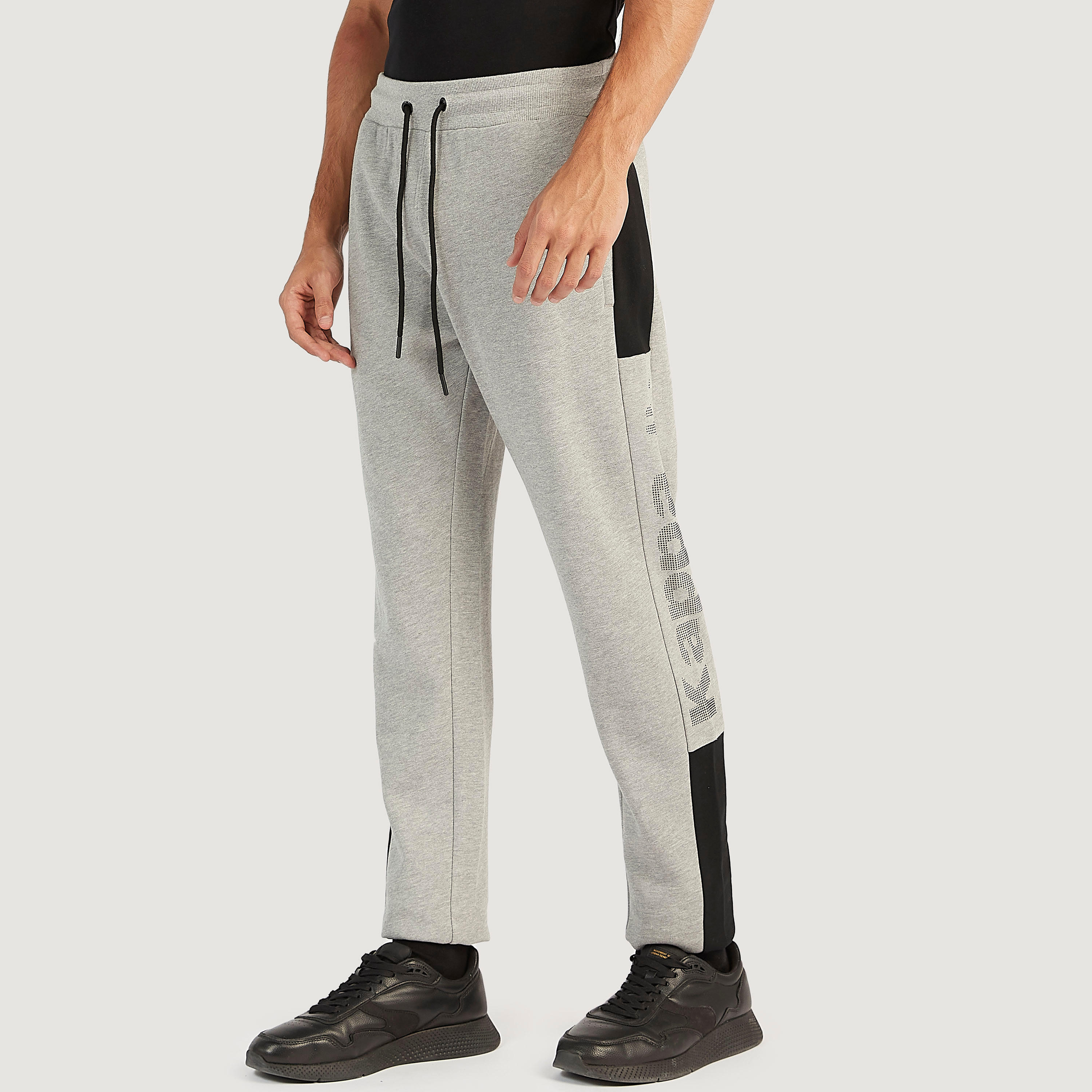 Kappa Printed Track Pants with Drawstring Closure-men-clothing-sportswearandactivewear-tracksuits-image-1