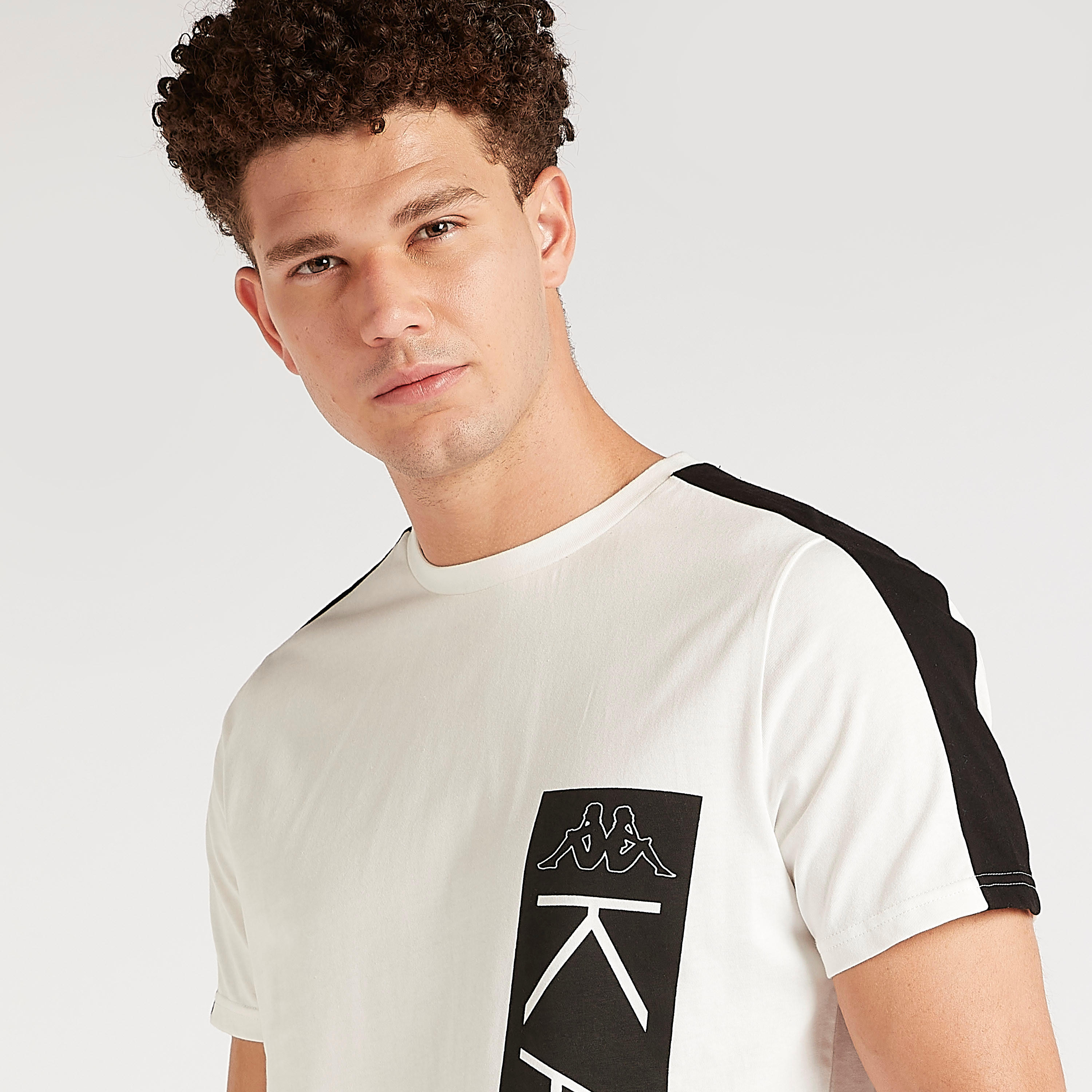 Kappa Graphic Print T-shirt with Short Sleeves-men-clothing-sportswearandactivewear-tshirtsandpolos-image-3