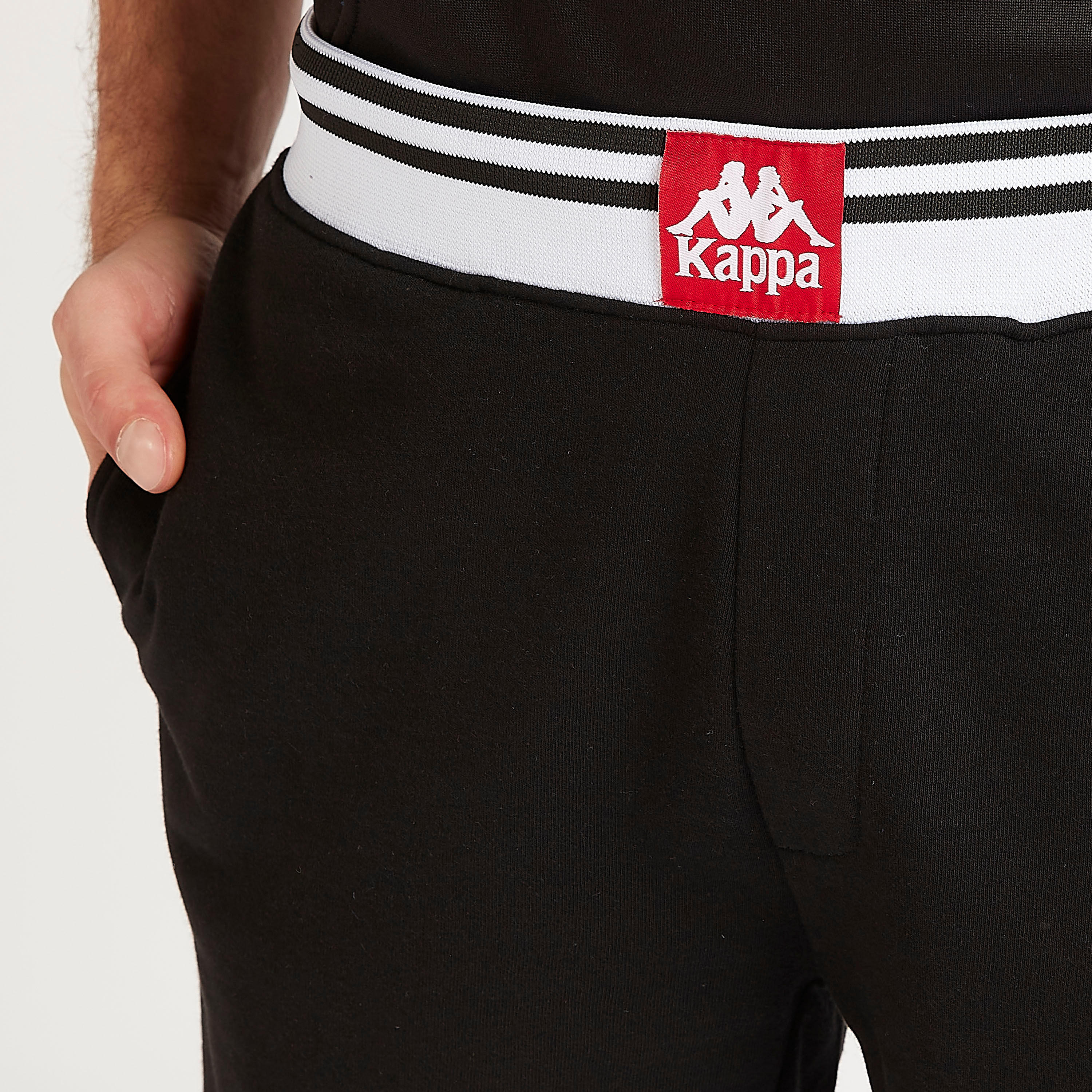 Kappa Solid Shorts with Elasticated Waistband-men-clothing-sportswearandactivewear-bottoms-image-3