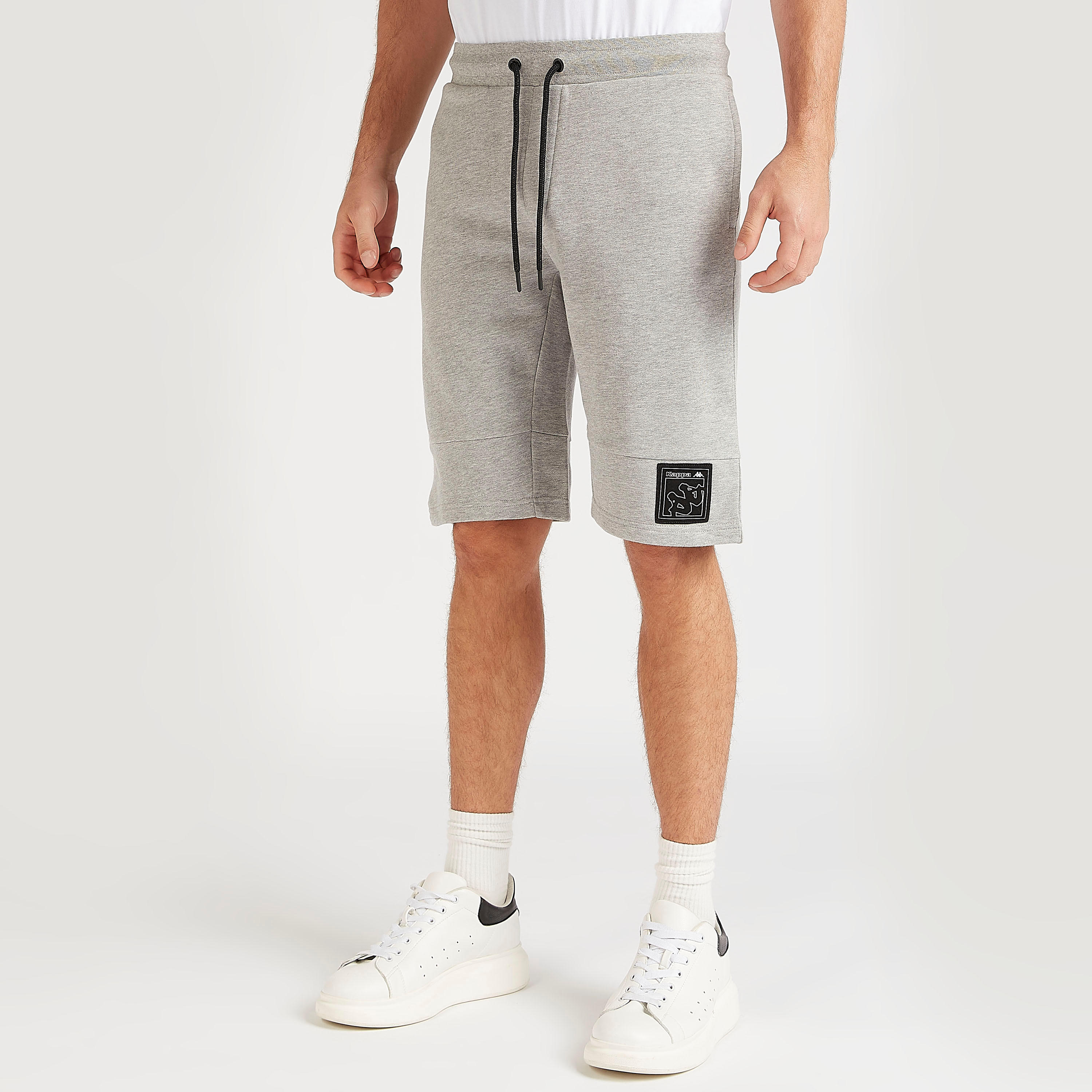 Kappa Solid Shorts with Elasticated Drawstring Waist-men-clothing-sportswearandactivewear-bottoms-image-1