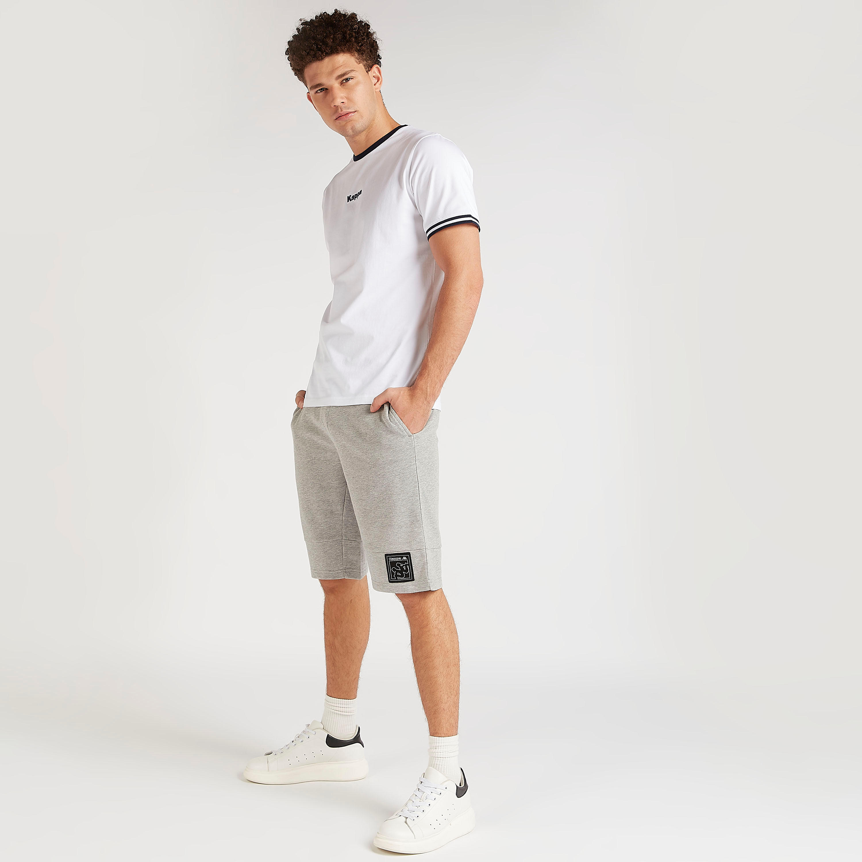 Kappa Solid Shorts with Elasticated Drawstring Waist-men-clothing-sportswearandactivewear-bottoms-image-2