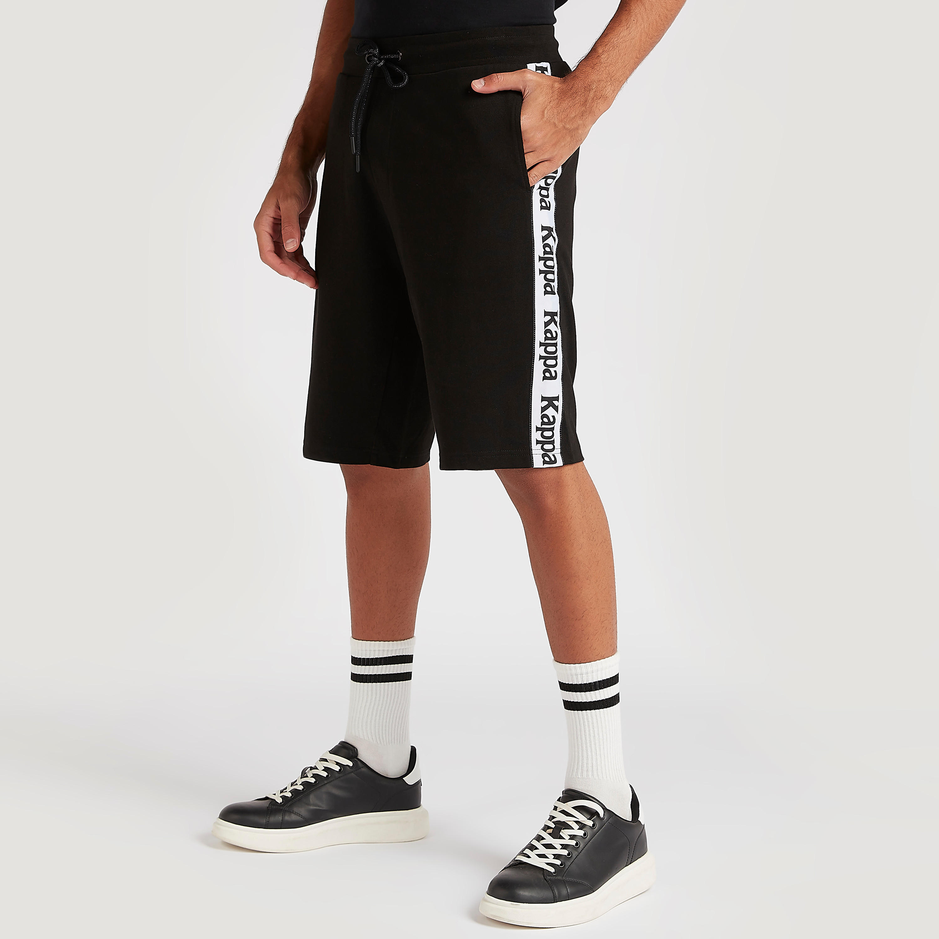 Kappa Solid Shorts with Drawstring Closure-men-clothing-sportswearandactivewear-bottoms-image-1