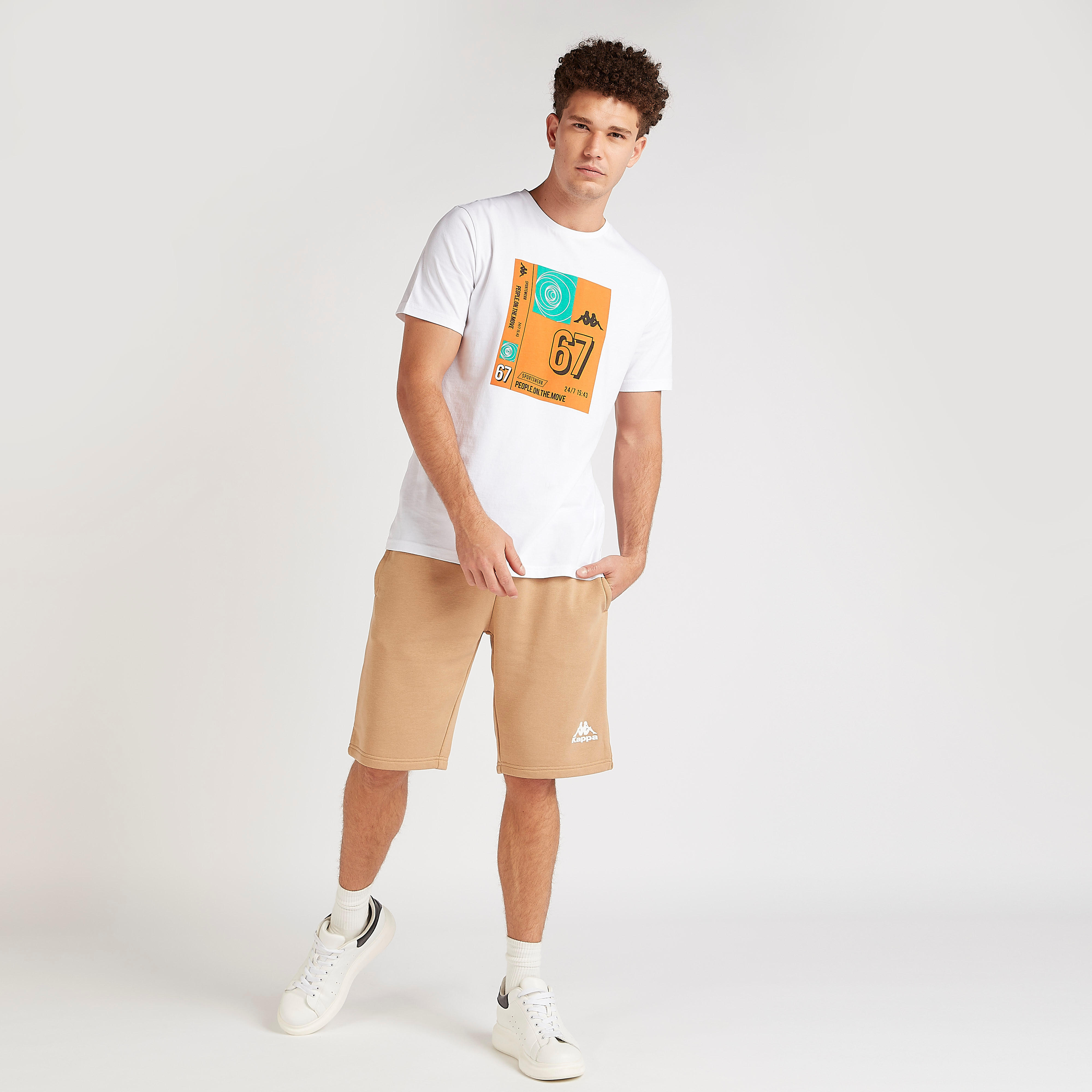 شورت بتفاصيل شعار ورباط إغلاق من كابا-men-clothing-sportswearandactivewear-bottoms-image-2