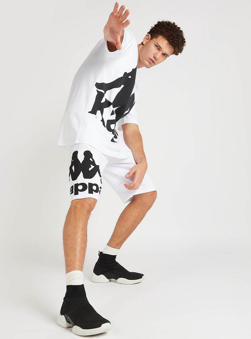 Kappa Printed Shorts with Drawstring Closure-men-clothing-sportswearandactivewear-bottoms-image-2