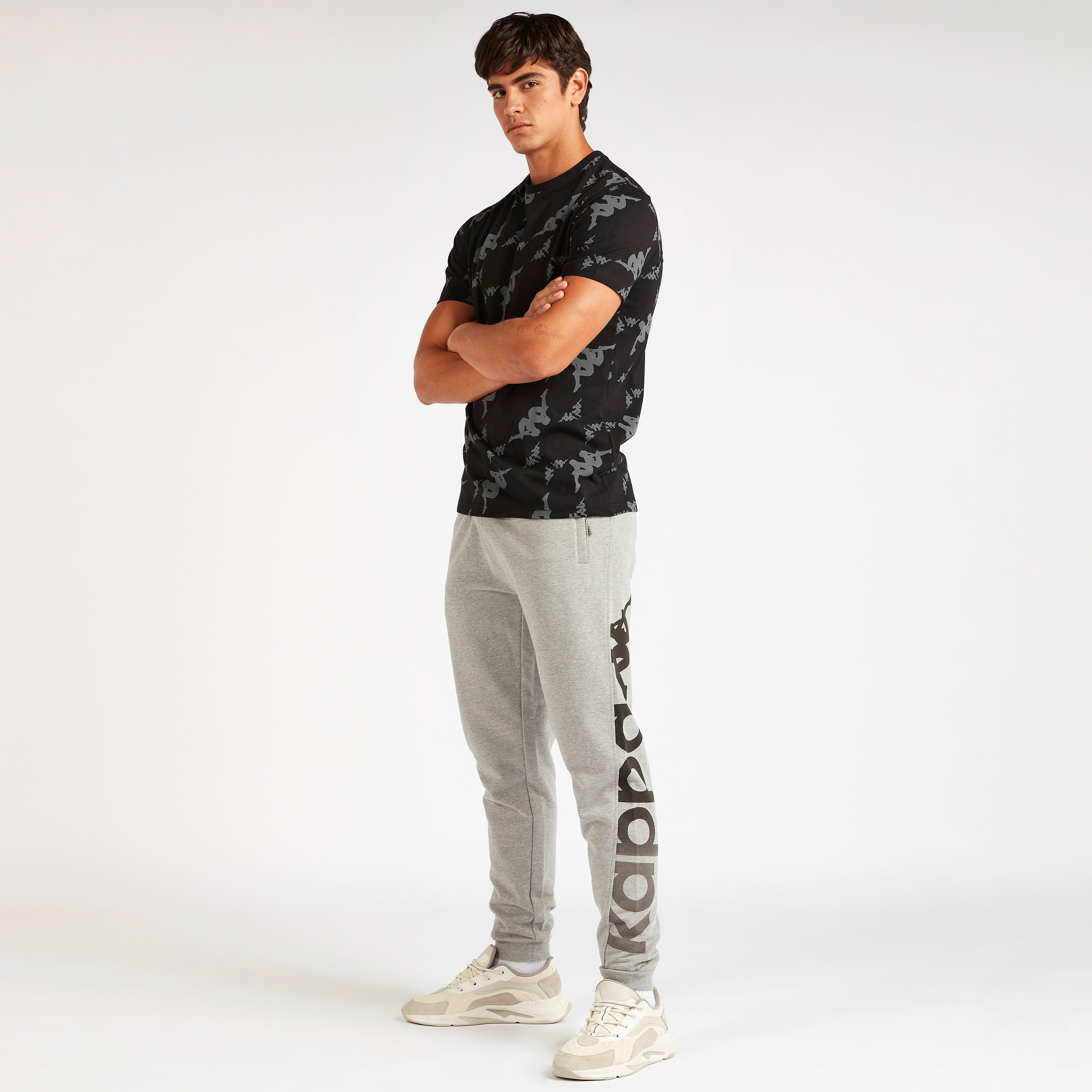 Kappa Printed Joggers with Drawstring Closure and Pockets-men-clothing-sportswearandactivewear-tracksuits-image-2