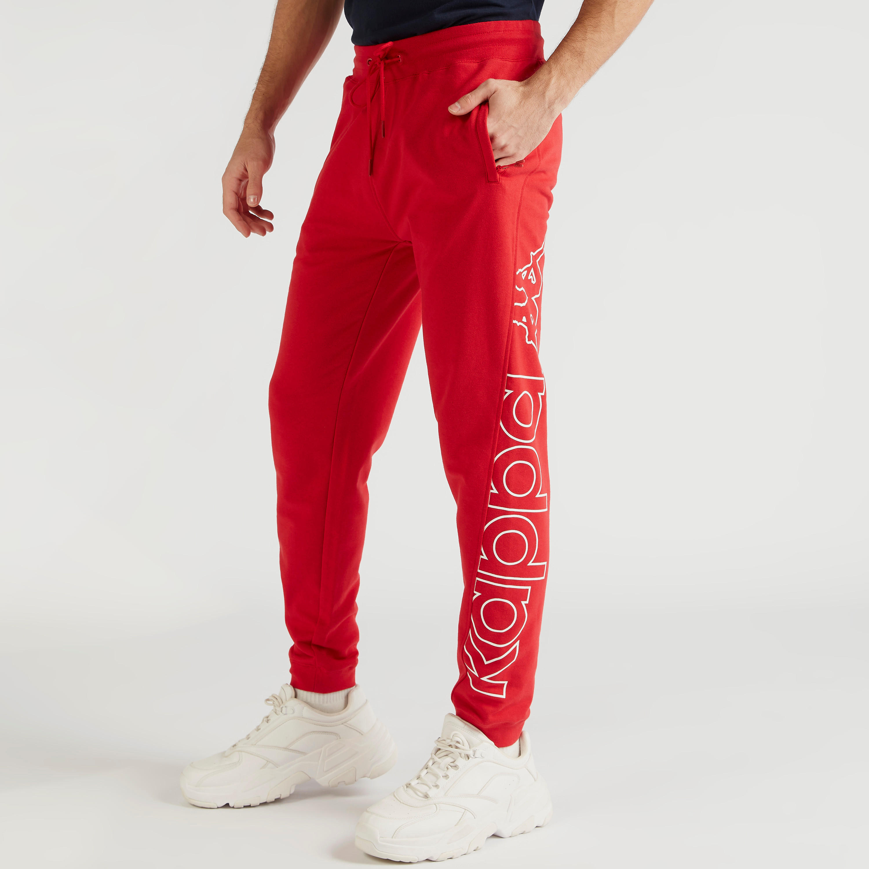 Kappa Printed Joggers with Drawstring Closure and Pockets-men-clothing-sportswearandactivewear-tracksuits-image-1