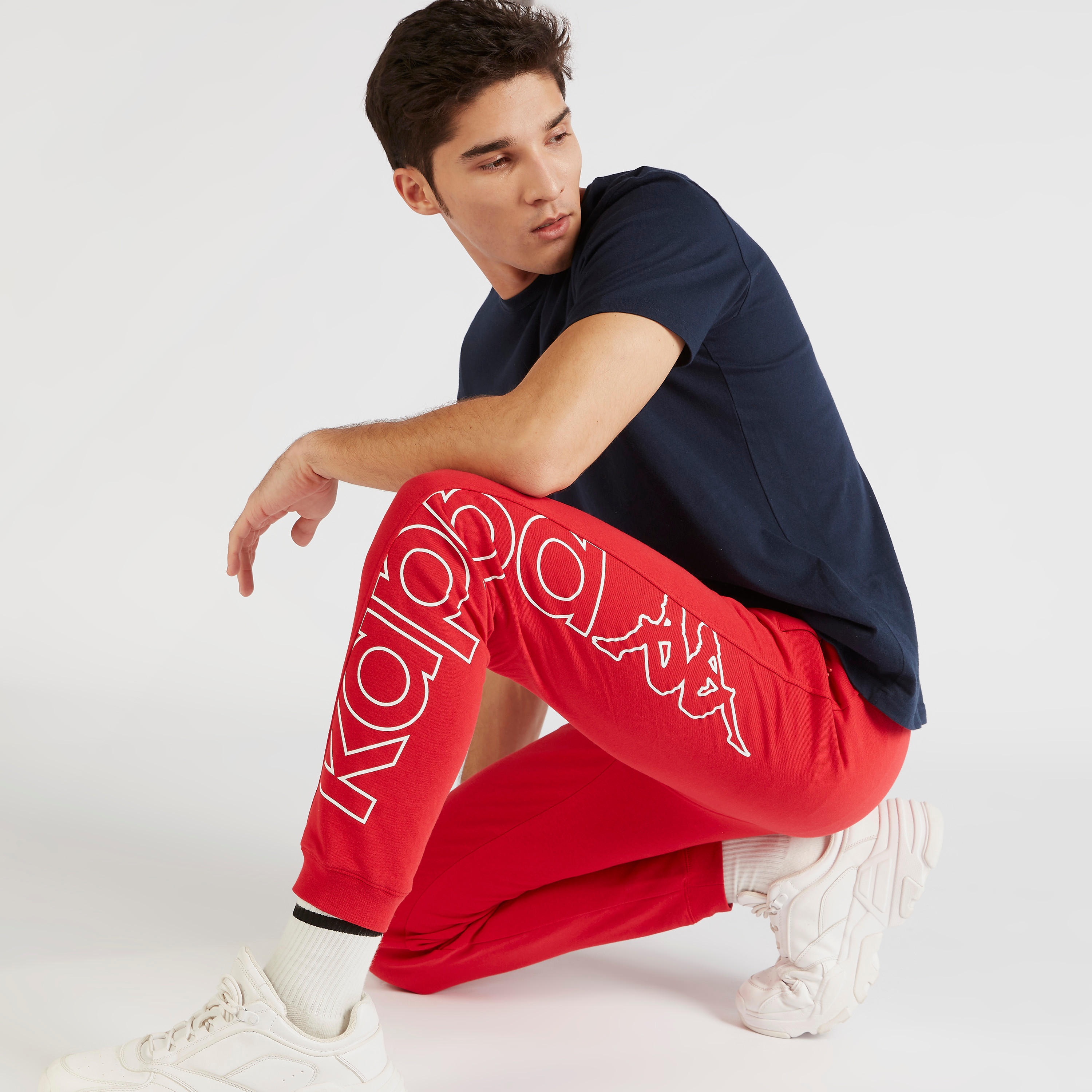 Kappa Printed Joggers with Drawstring Closure and Pockets-men-clothing-sportswearandactivewear-tracksuits-image-2