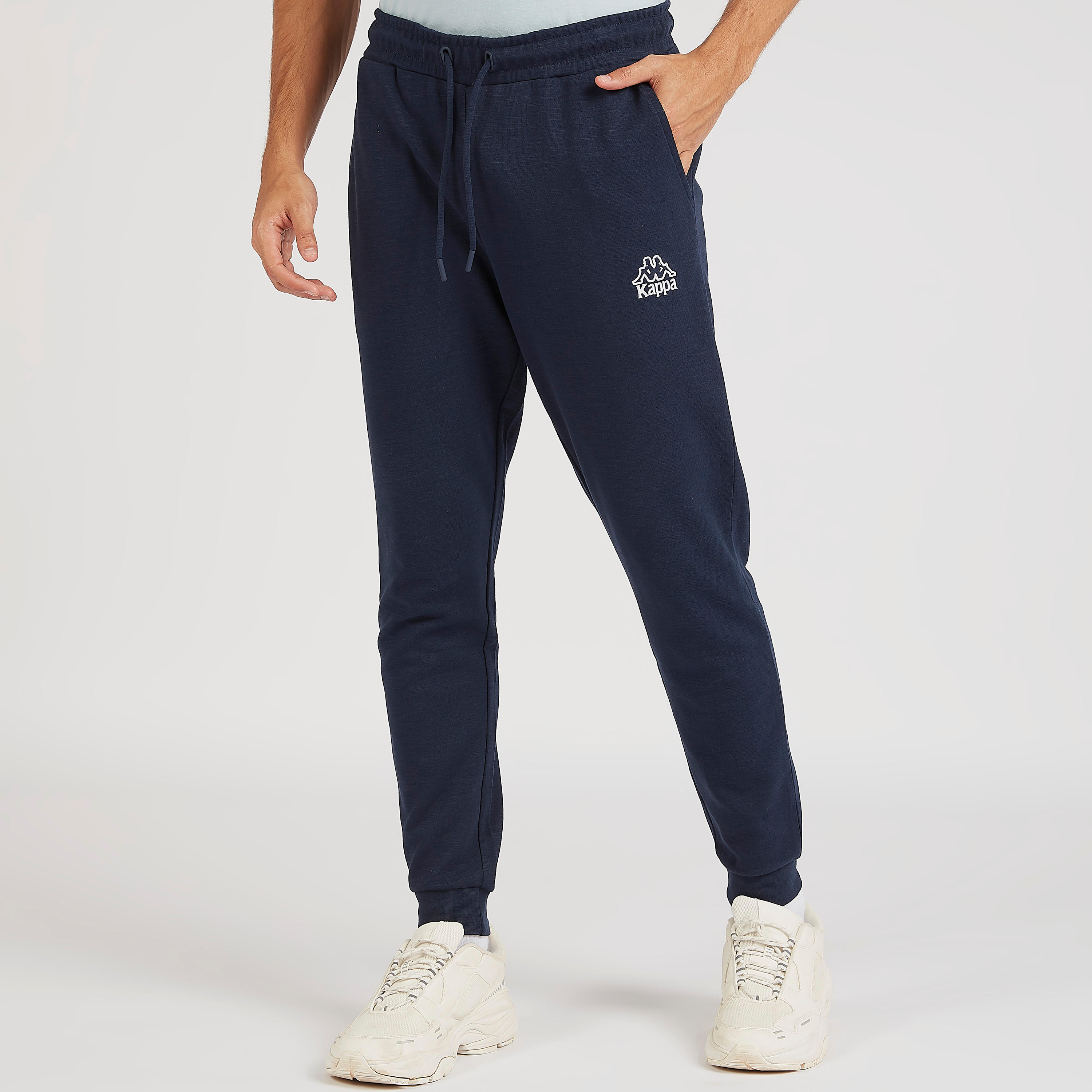 بنطلون رياضي برباط إغلاق وتفاصيل شعار من كابا-men-clothing-sportswearandactivewear-tracksuits-image-1