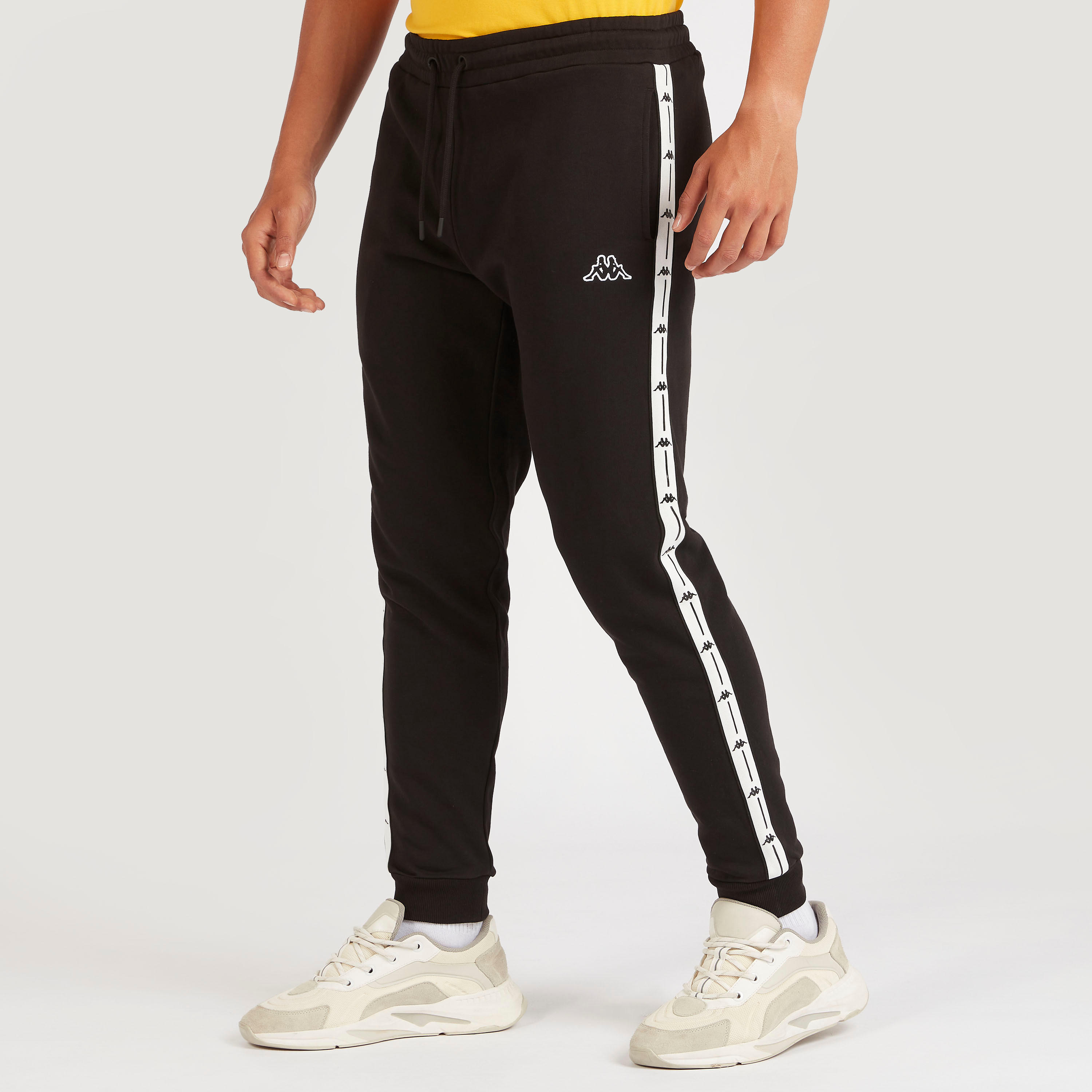 Kappa Solid Tape Detail Joggers with Drawstring Closure-men-clothing-sportswearandactivewear-bottoms-image-7